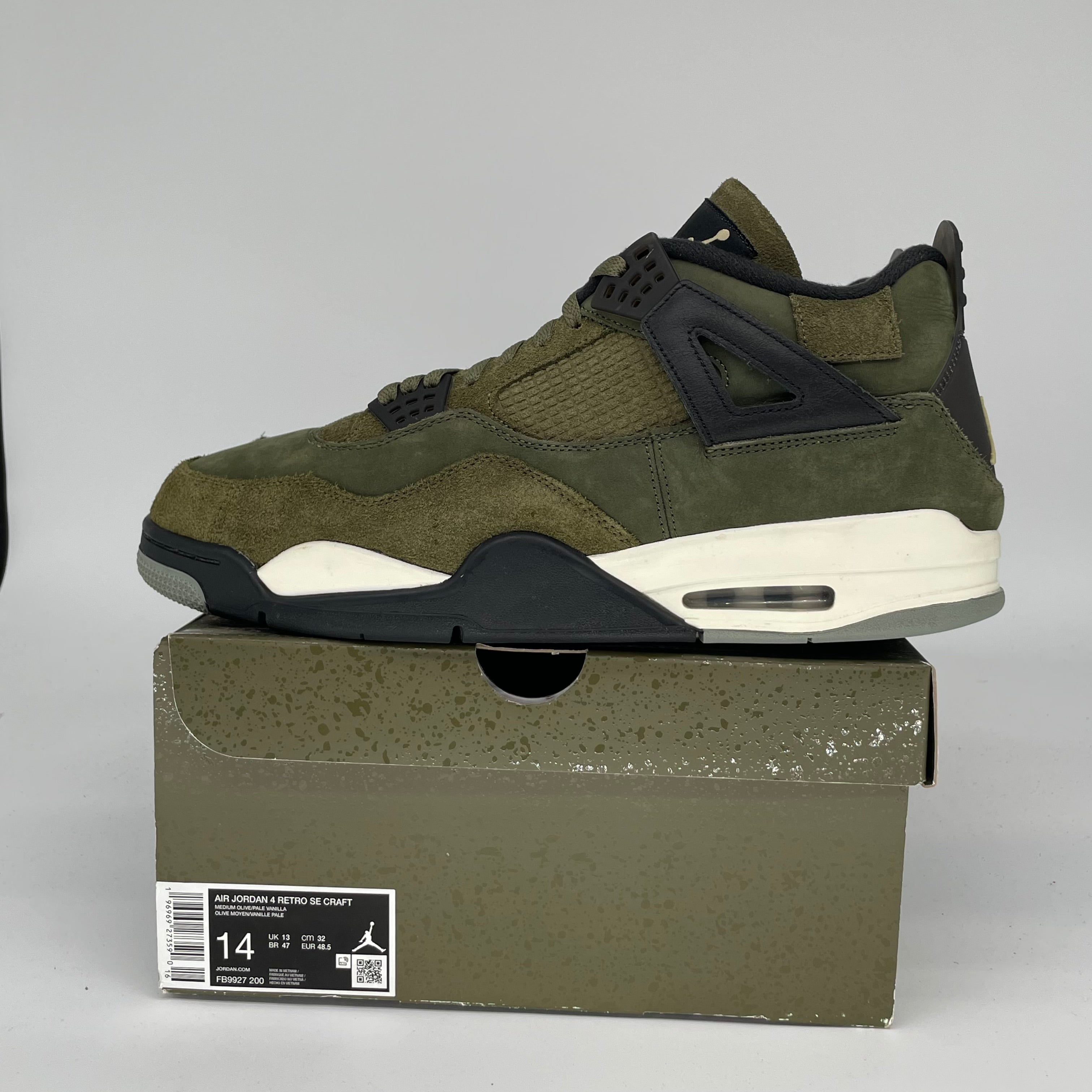 AIR JORDAN 4 CRAFT MEDIUM OLIVE SIZE 14 FB9927-200