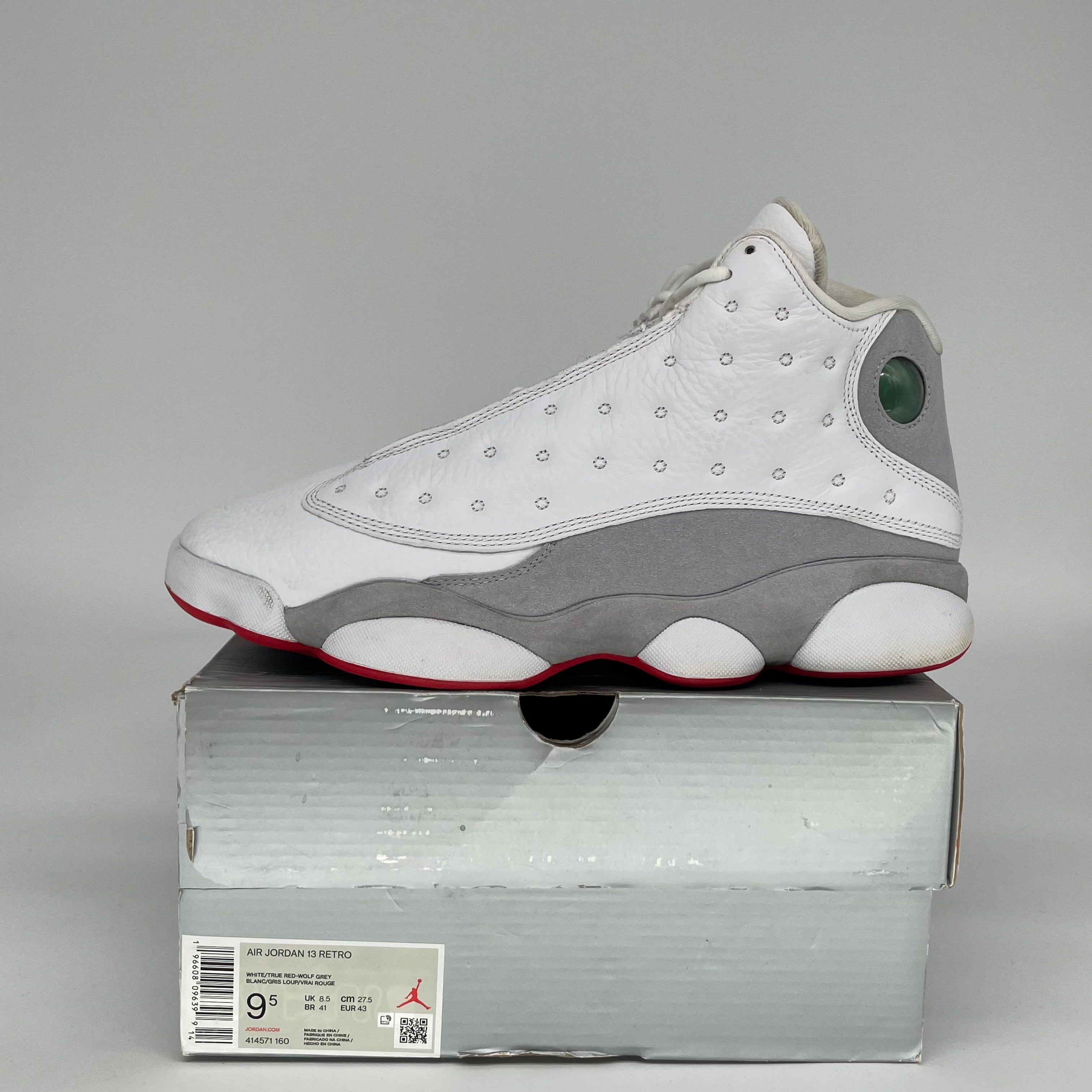 AIR JORDAN 13 WOLF GREY SIZE 9.5 414571-160