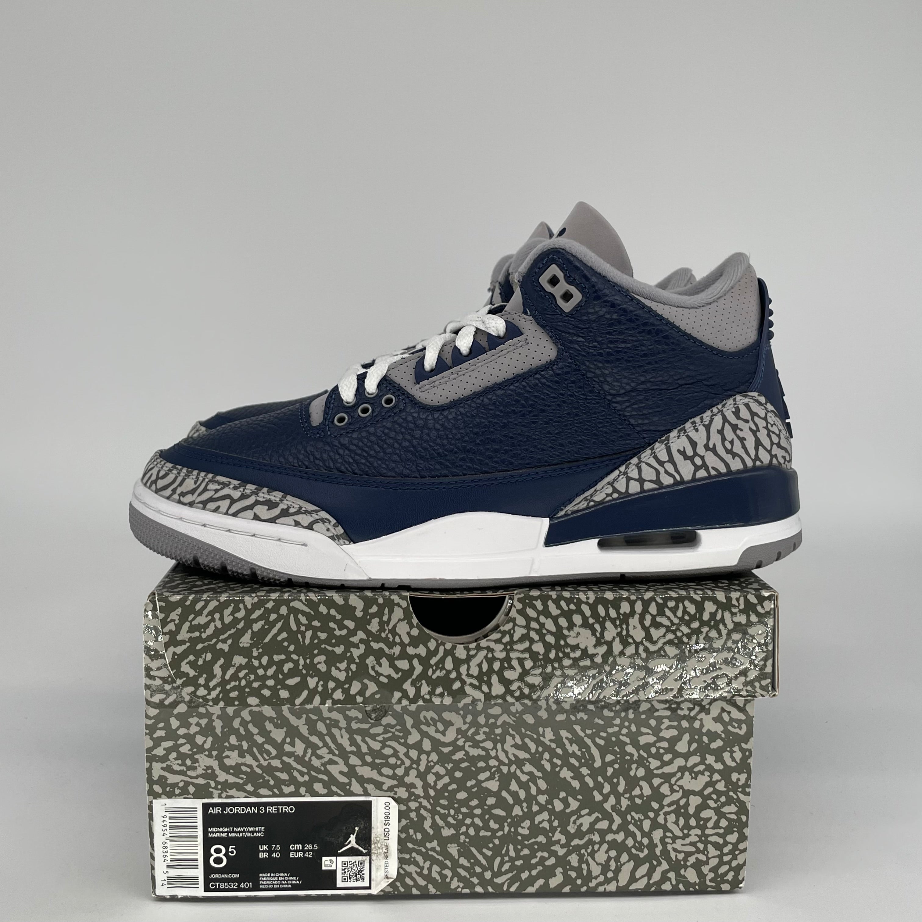 AIR JORDAN 3 GEORGETOWN SIZE 8.5 CT8532-401