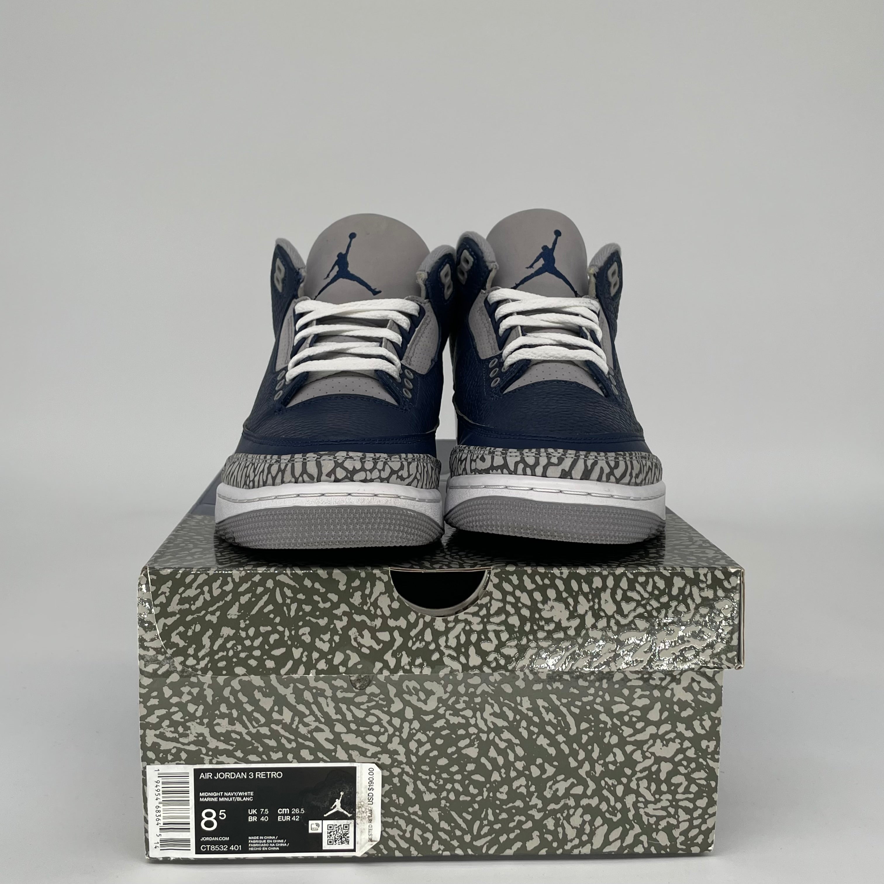 AIR JORDAN 3 GEORGETOWN SIZE 8.5 CT8532-401