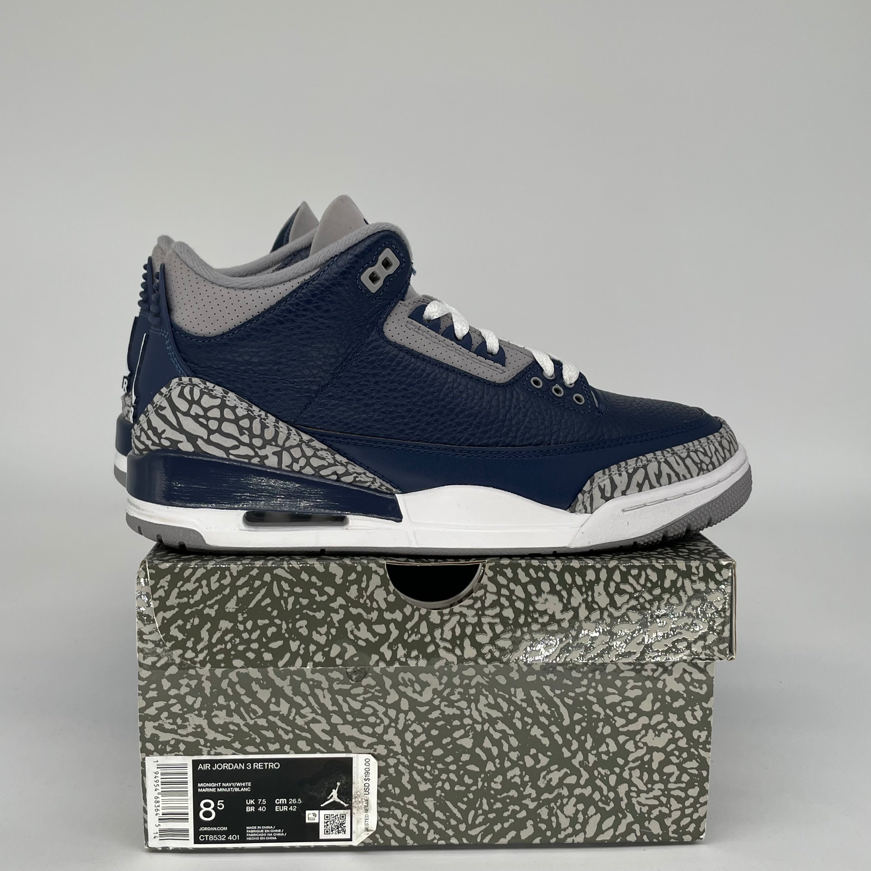 AIR JORDAN 3 GEORGETOWN SIZE 8.5 CT8532-401