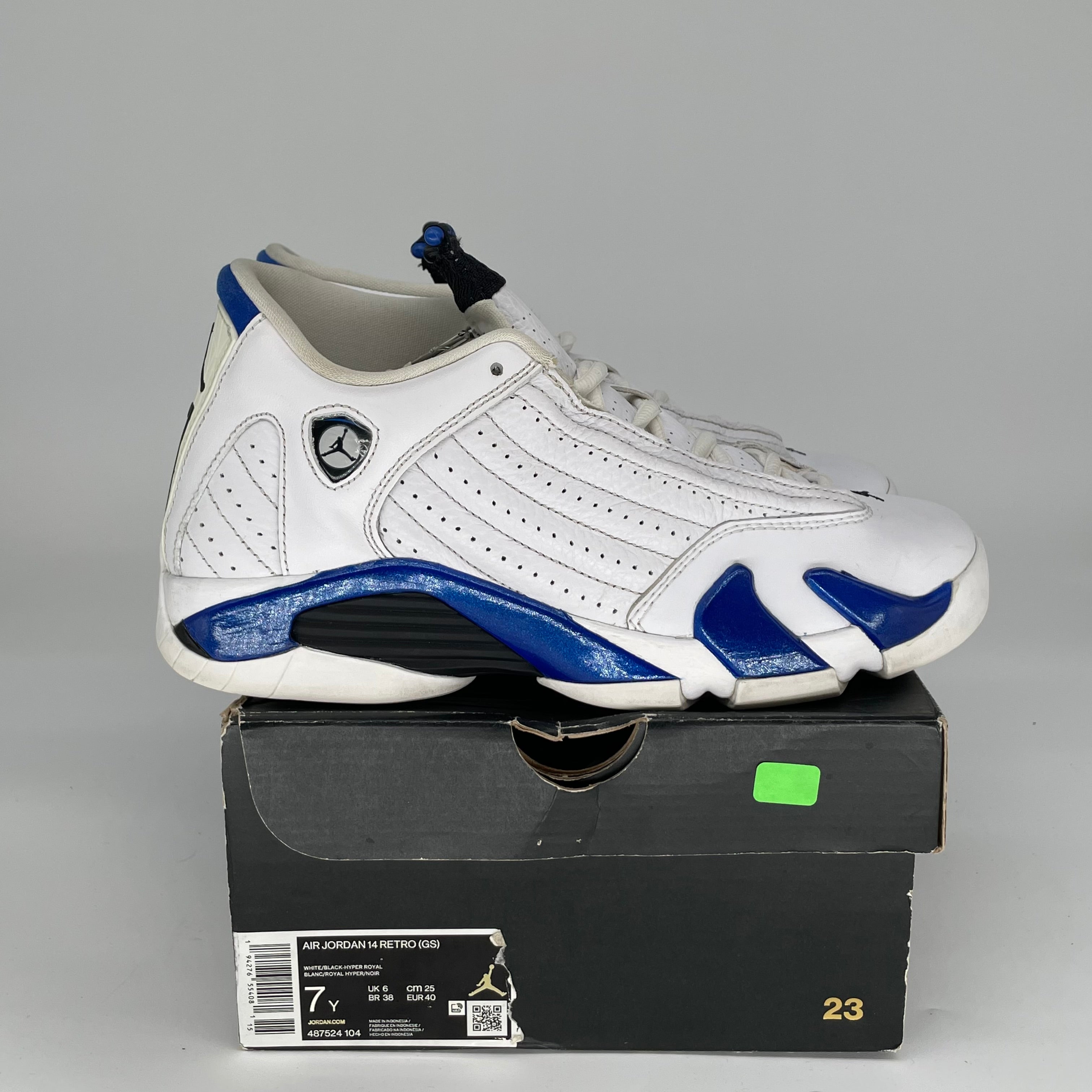 AIR JORDAN 14 HYPER ROYAL SIZE 7Y 487524-104