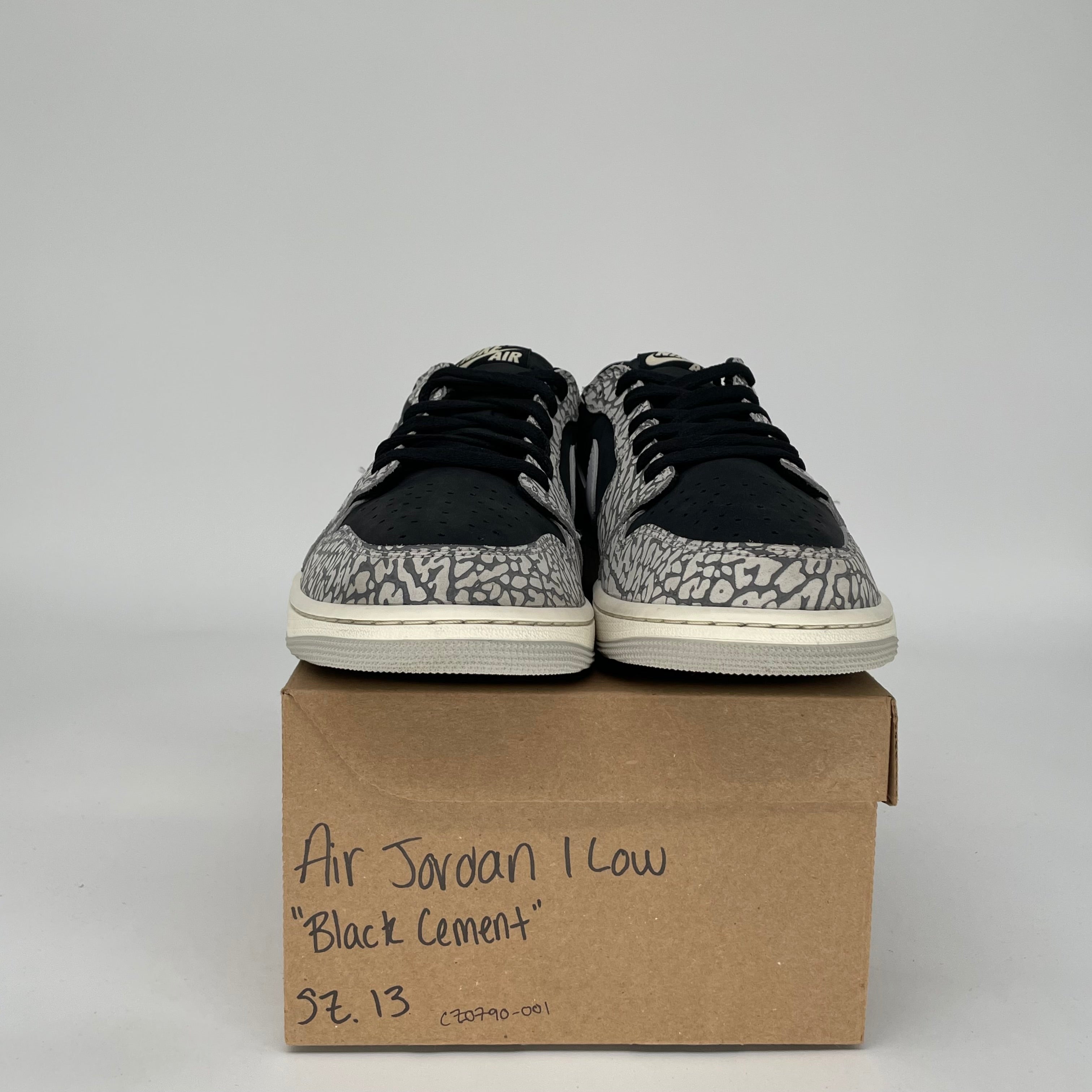 AIR JORDAN 1 LOW BLACK CEMENT SIZE 13 CZ0790-001