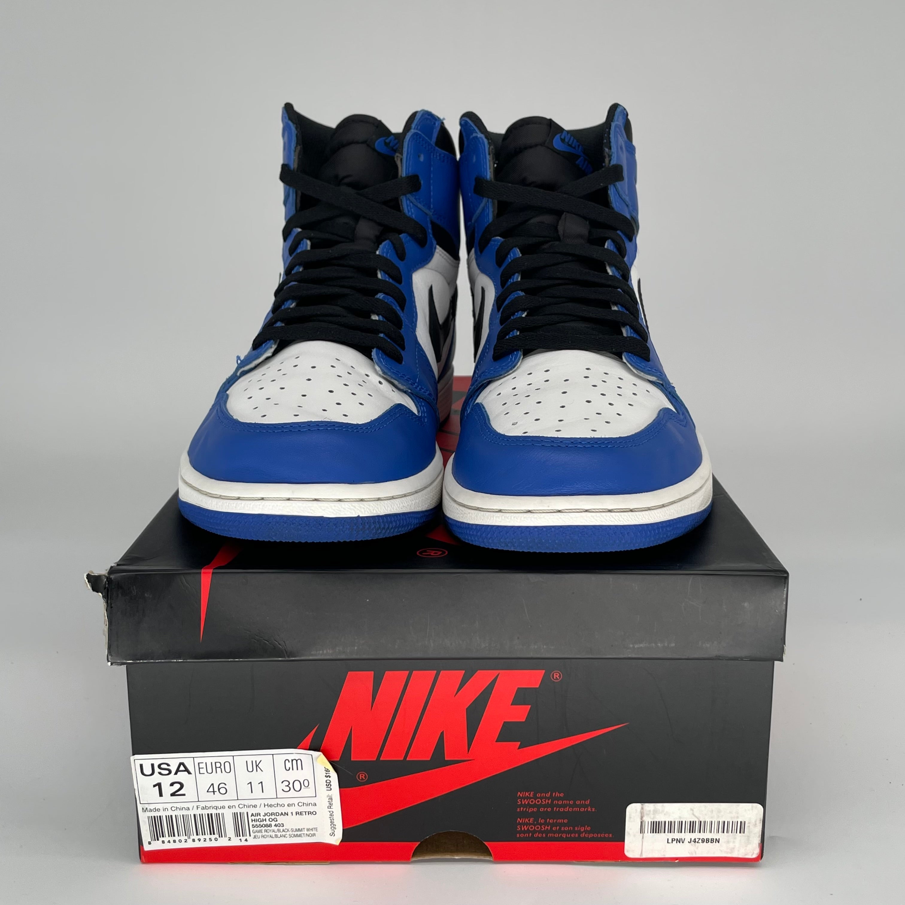 AIR JORDAN 1 GAME ROYAL SIZE 12 555088-403