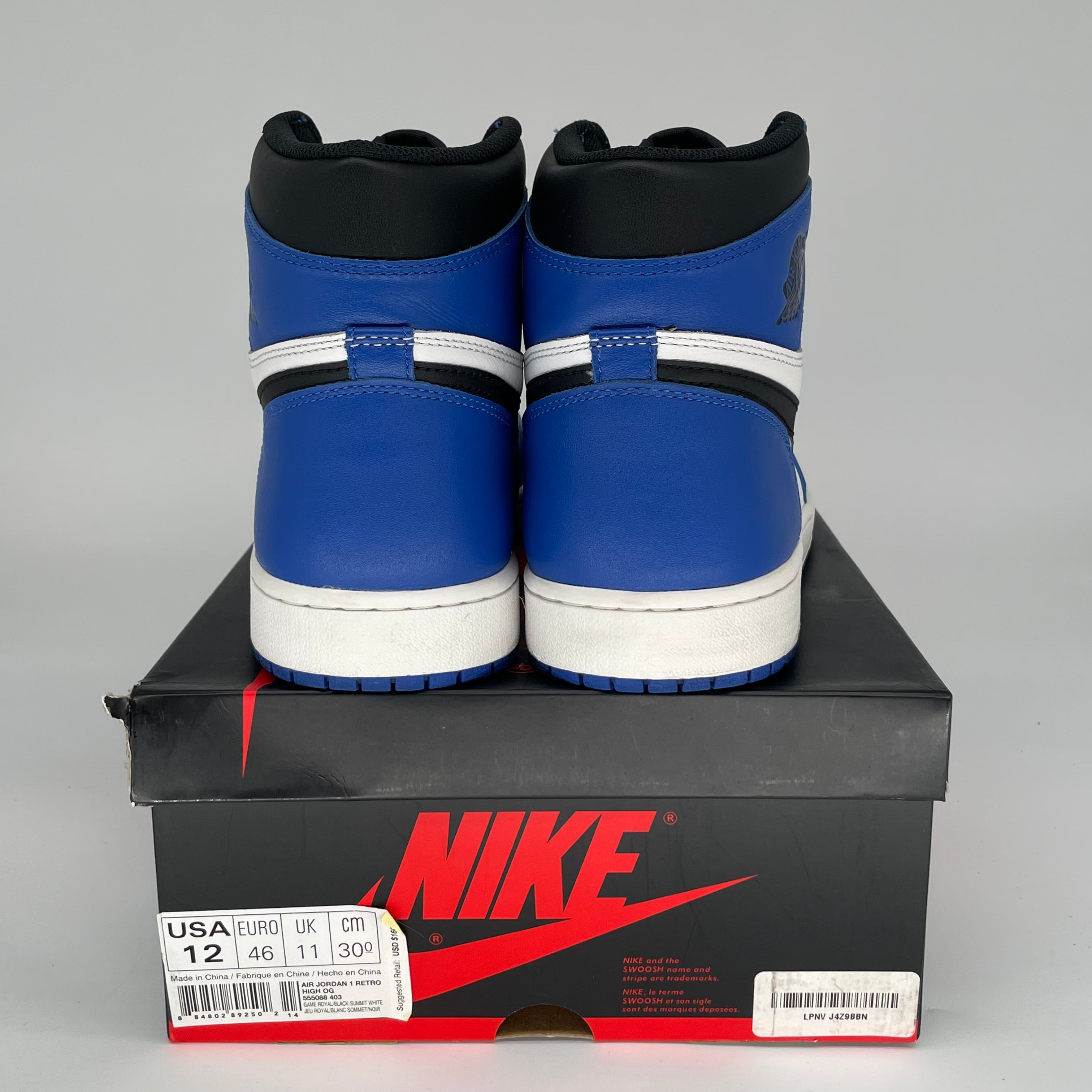 AIR JORDAN 1 GAME ROYAL SIZE 12 555088-403