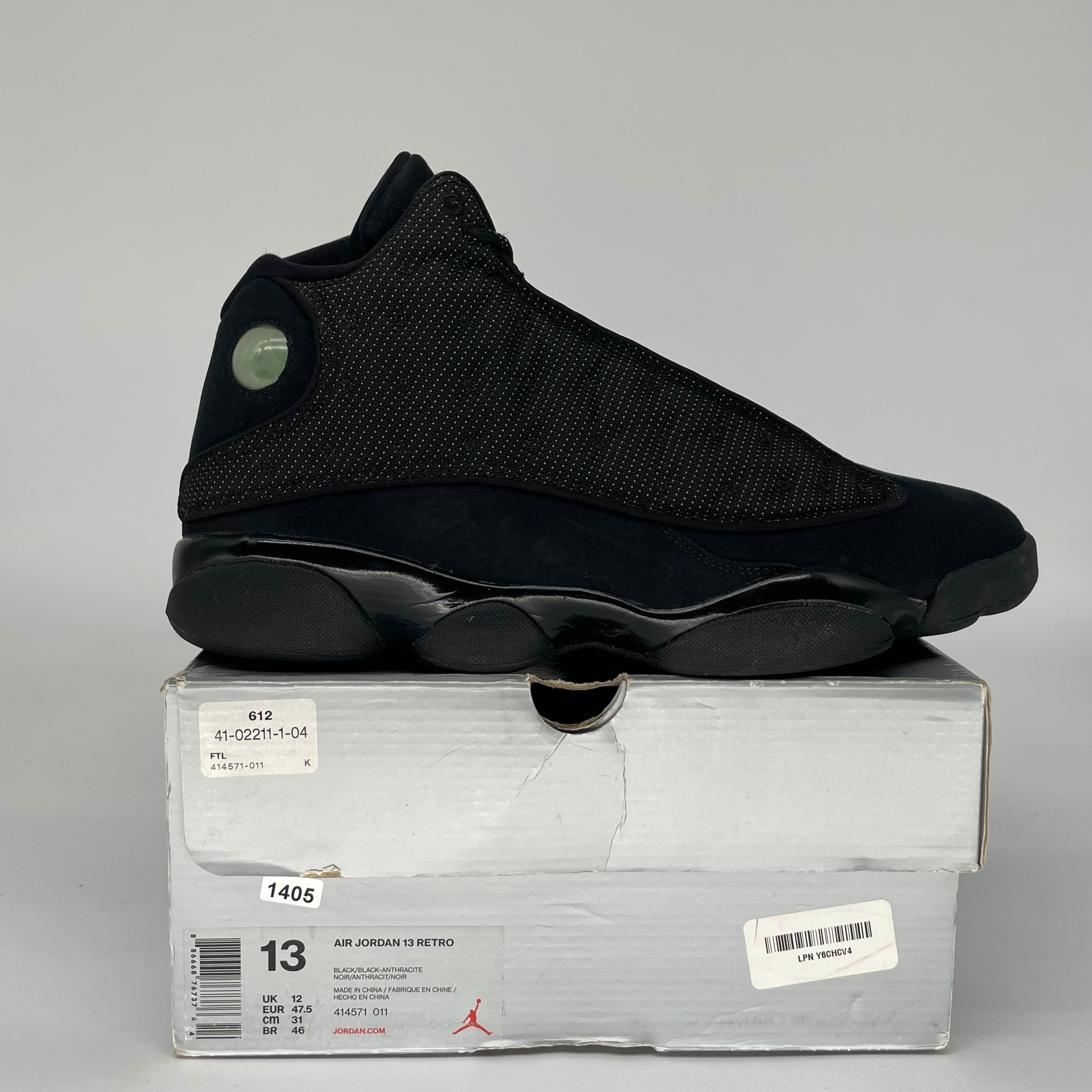 AIR JORDAN 13 BLACK CAT SIZE 13 414571-011