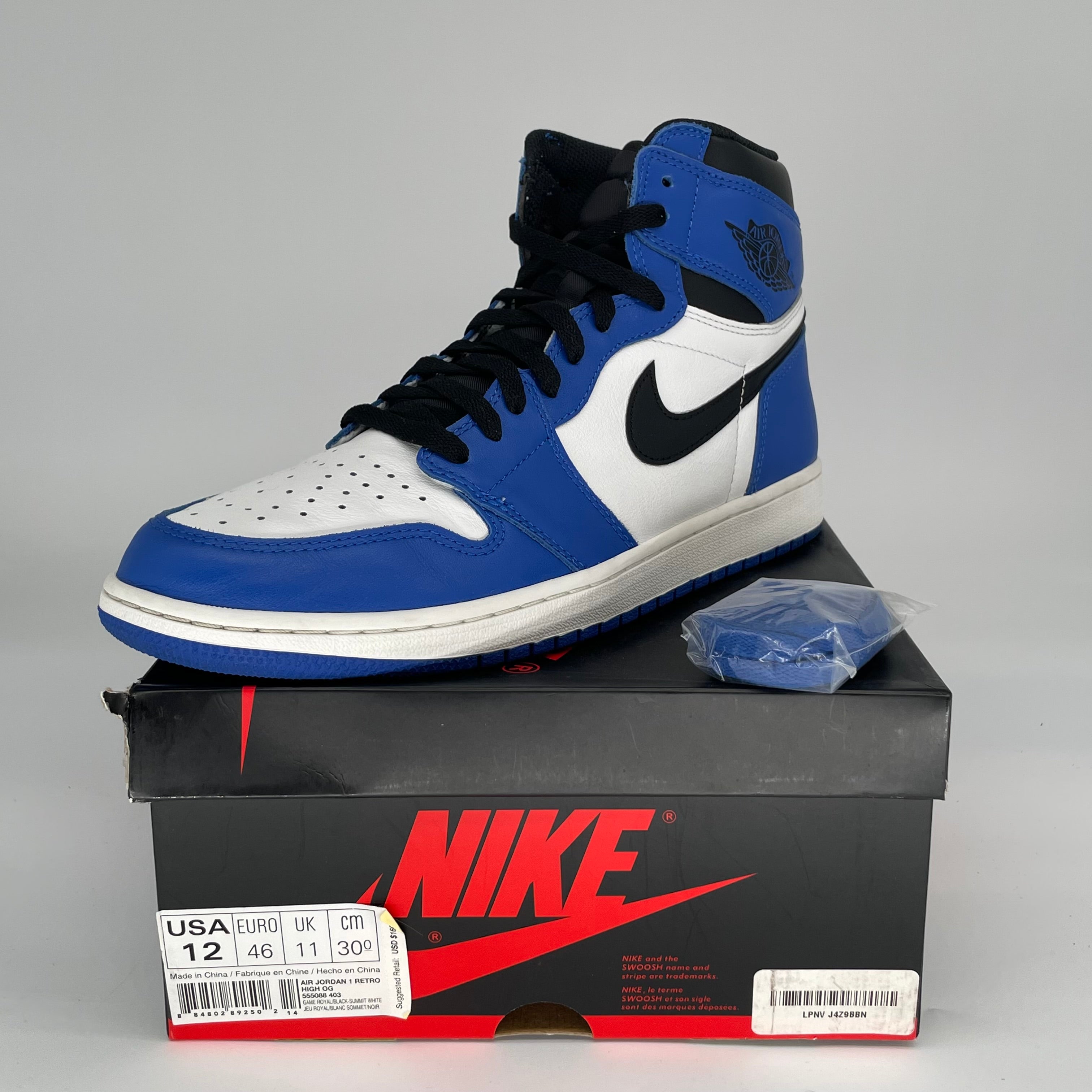 AIR JORDAN 1 GAME ROYAL SIZE 12 555088-403