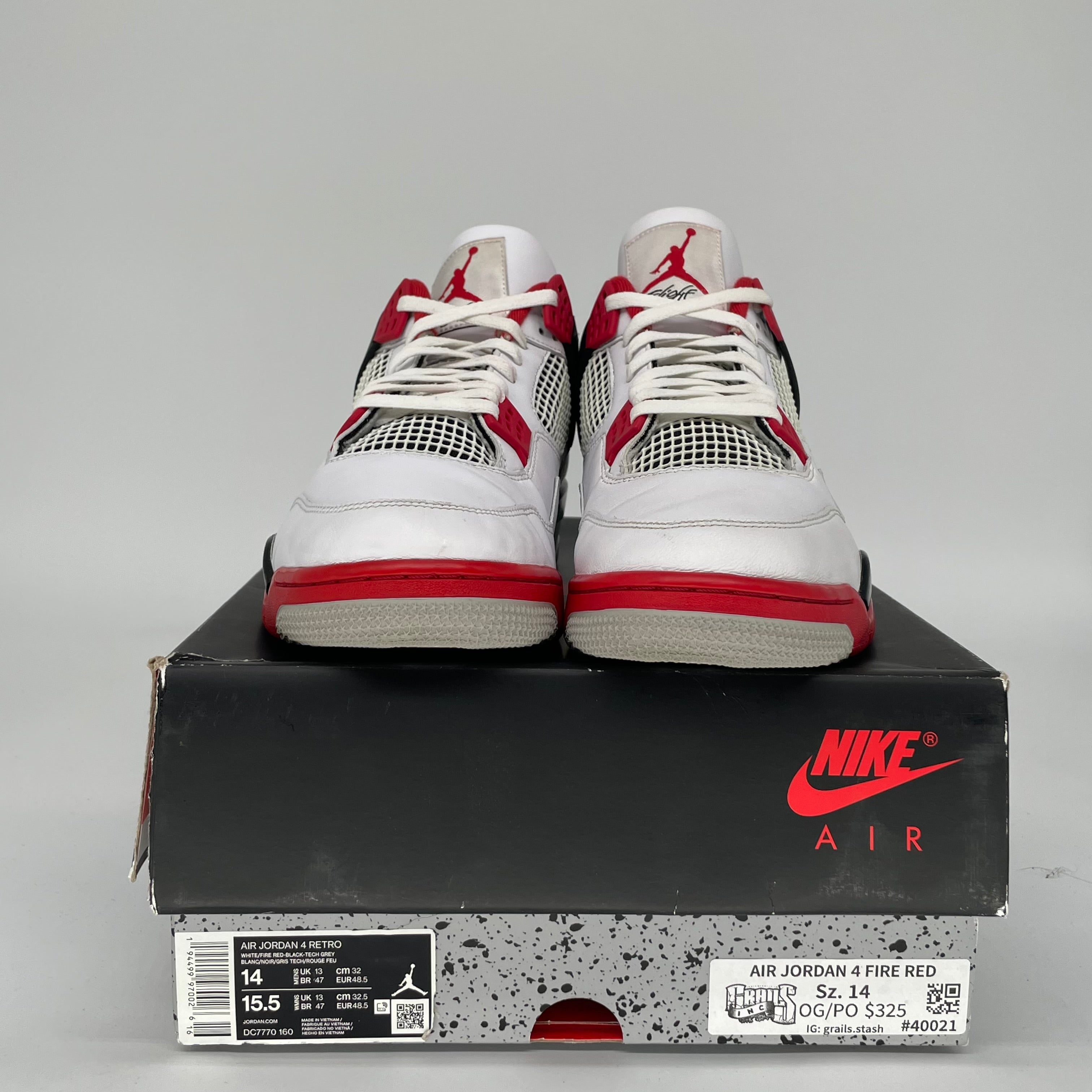 AIR JORDAN 4 FIRE RED SIZE 14 DC7770-160