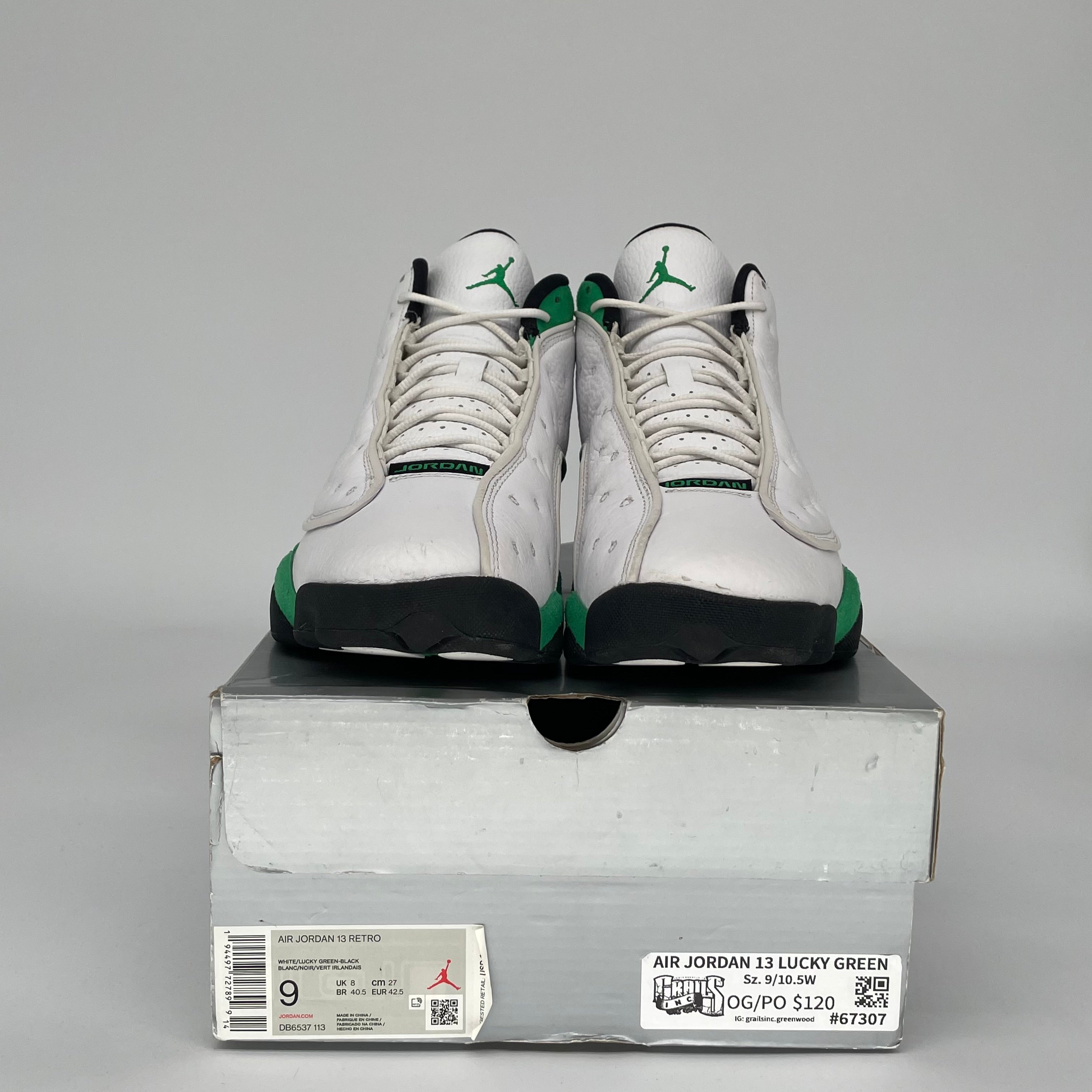 AIR JORDAN 13 LUCKY GREEN SIZE 9 DB6537-113