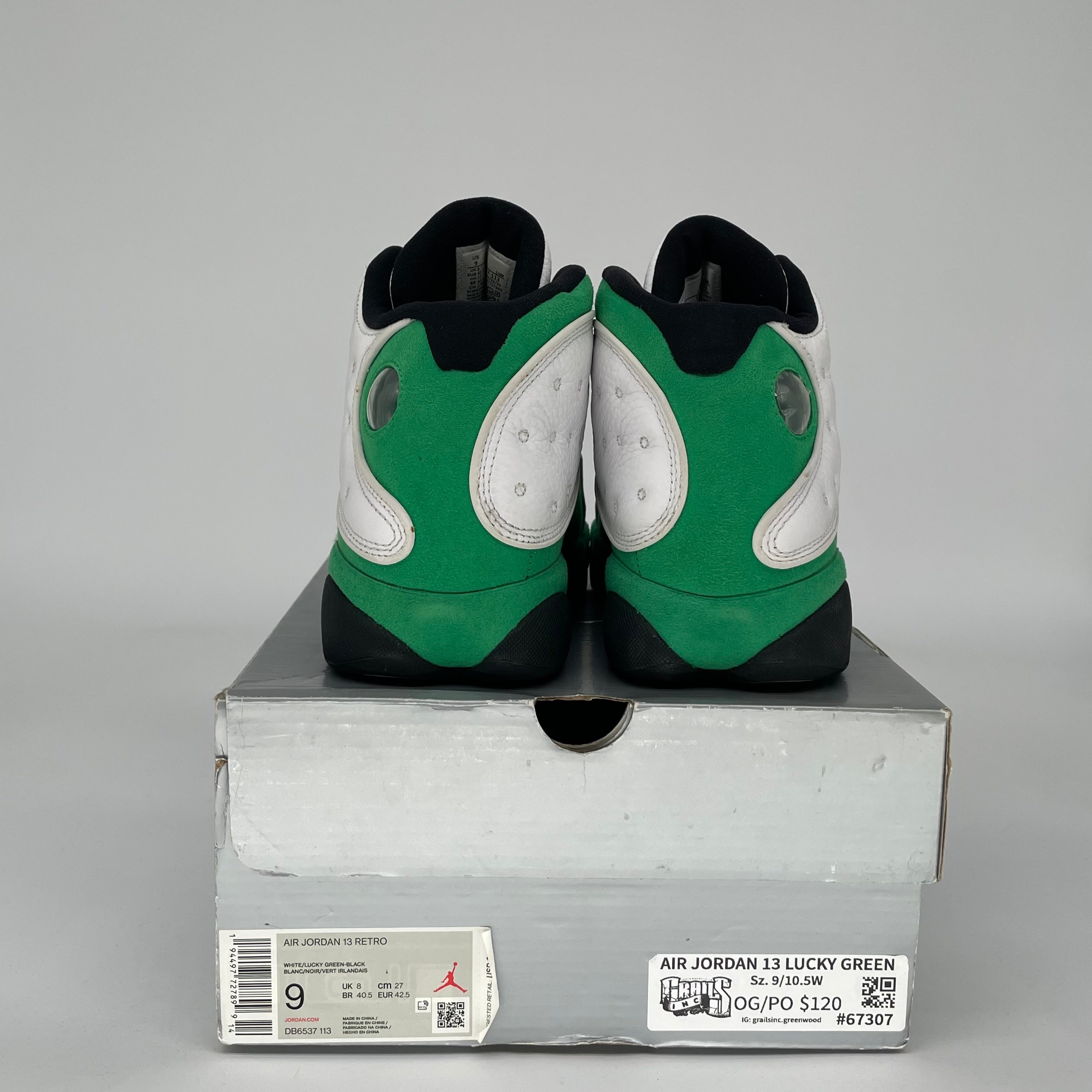 AIR JORDAN 13 LUCKY GREEN SIZE 9 DB6537-113