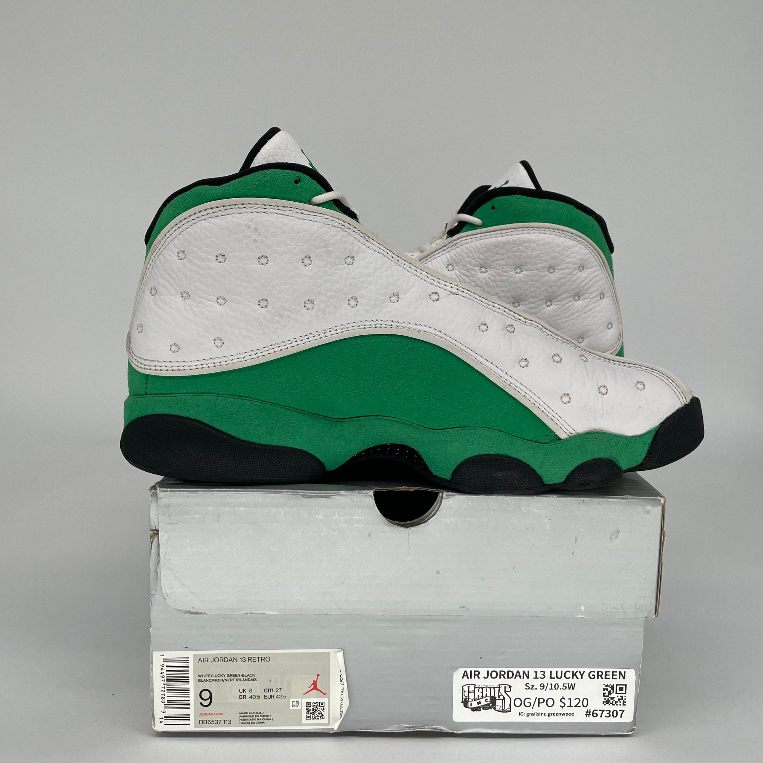 AIR JORDAN 13 LUCKY GREEN SIZE 9 DB6537-113