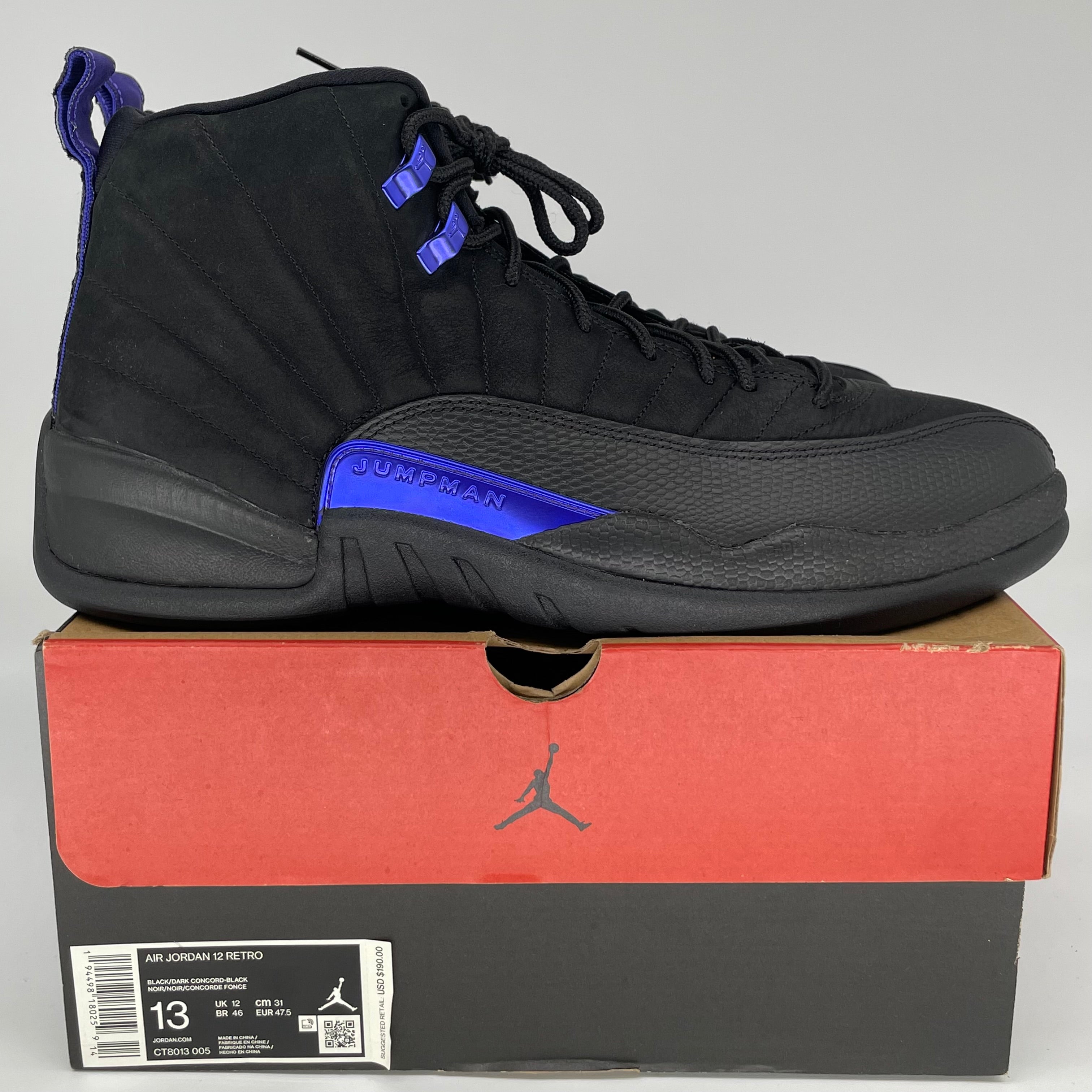 AIR JORDAN 12 DARK CONCORD SIZE 13 CT8013-005