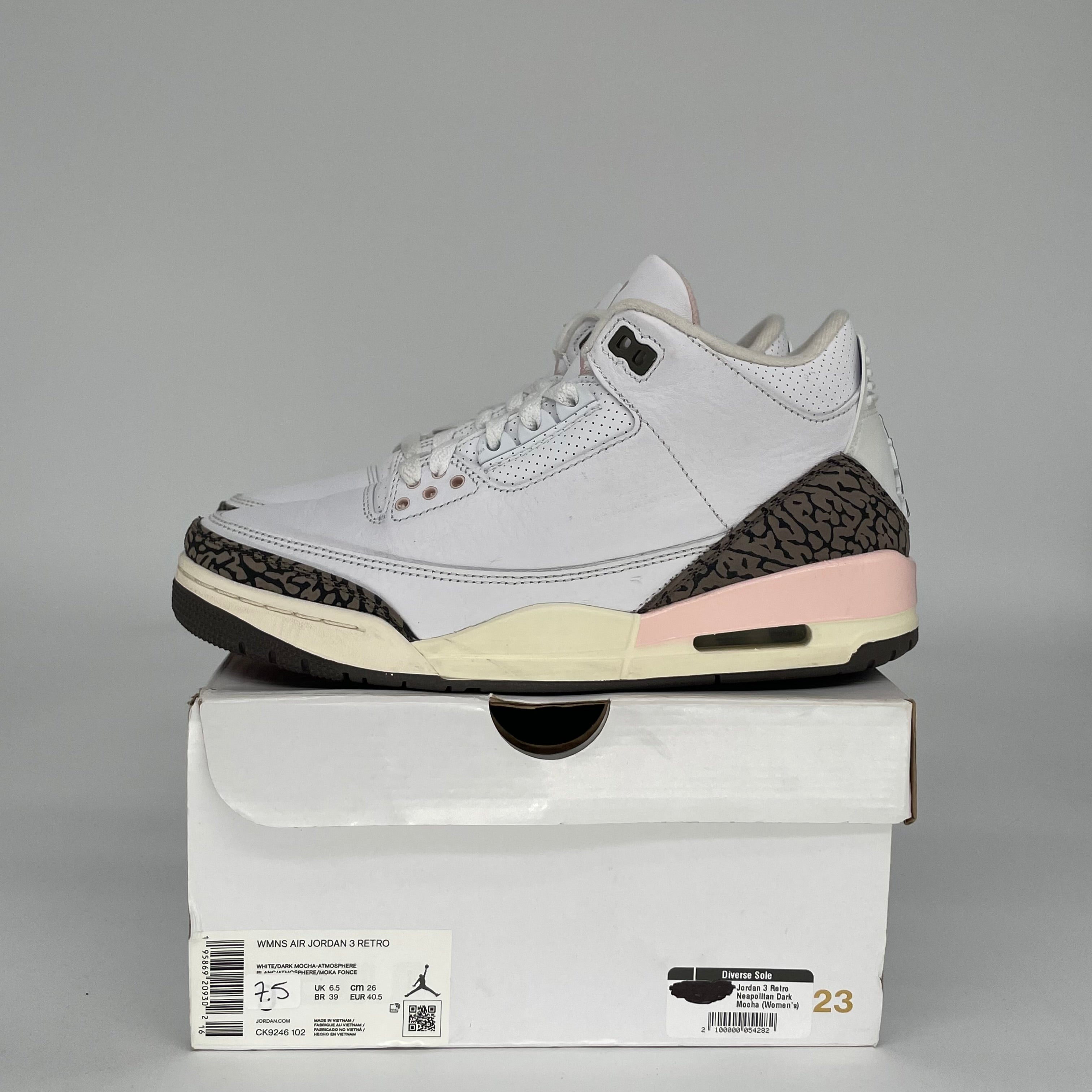 AIR JORDAN 3 NEAPOLITAN SIZE 7.5/9W CK9246-102