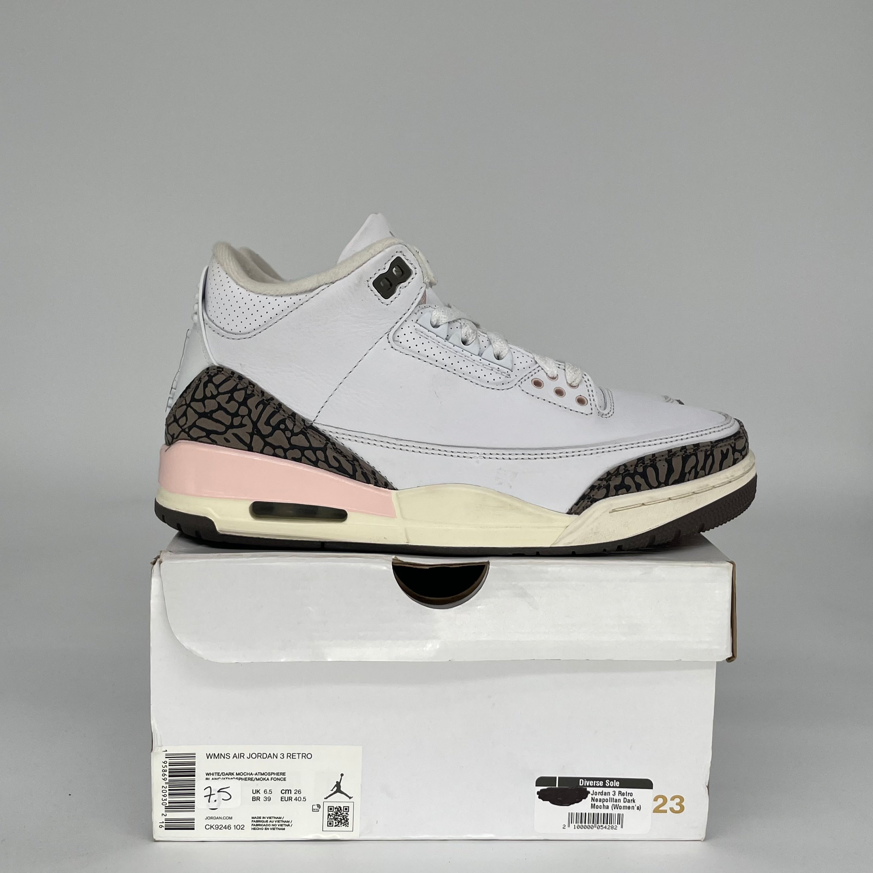 AIR JORDAN 3 NEAPOLITAN SIZE 7.5/9W CK9246-102