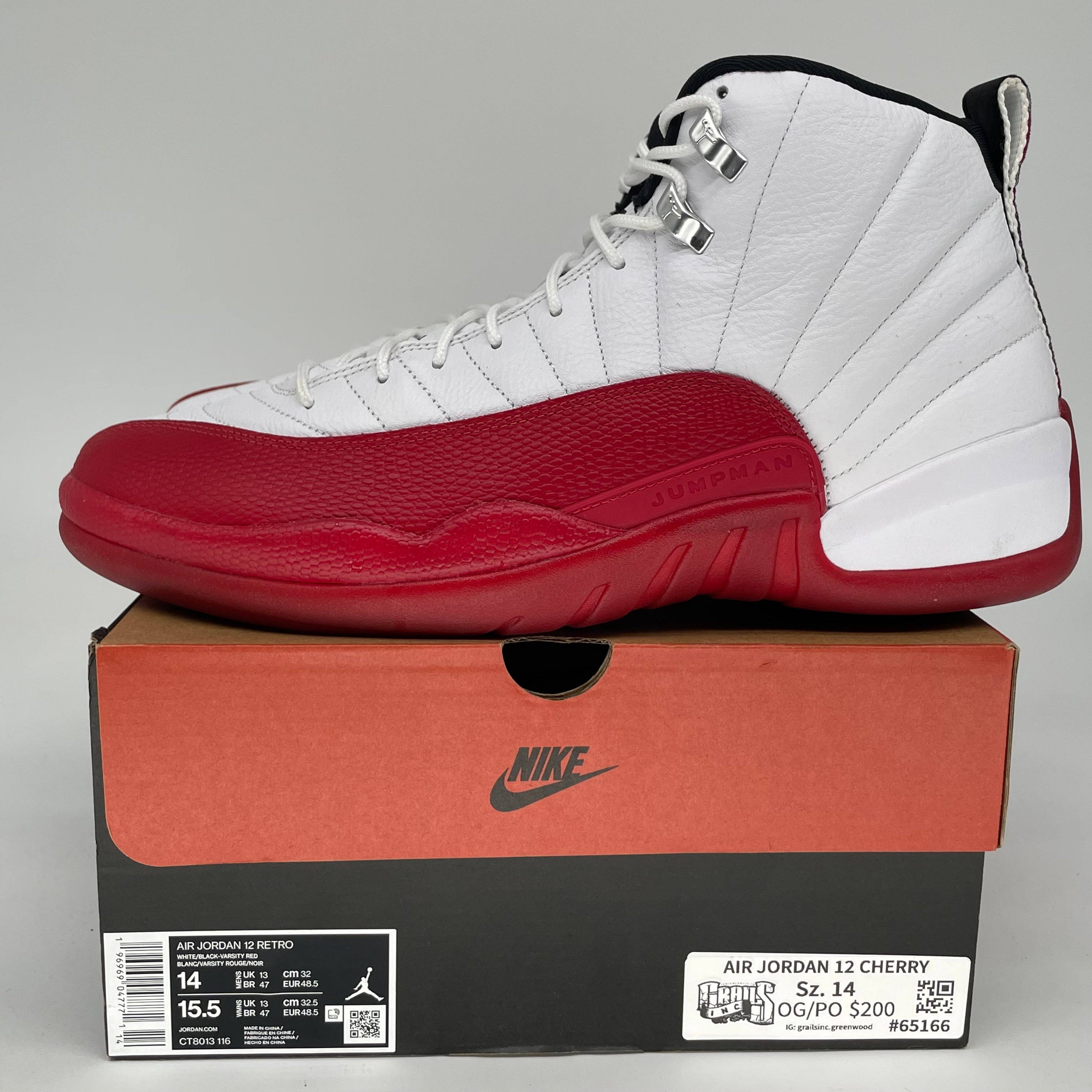 AIR JORDAN 12 CHERRY SIZE 14 CT8013-116