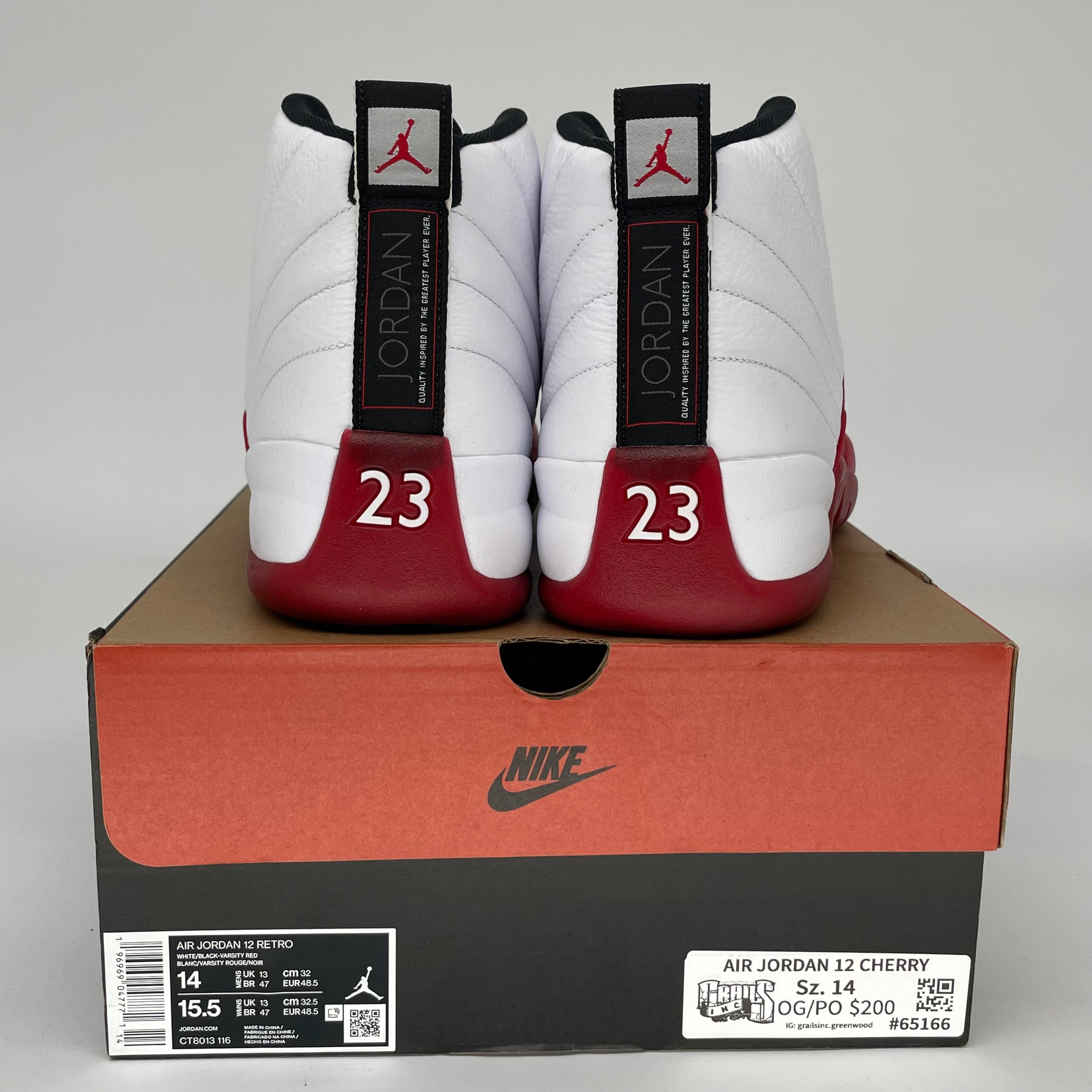 AIR JORDAN 12 CHERRY SIZE 14 CT8013-116