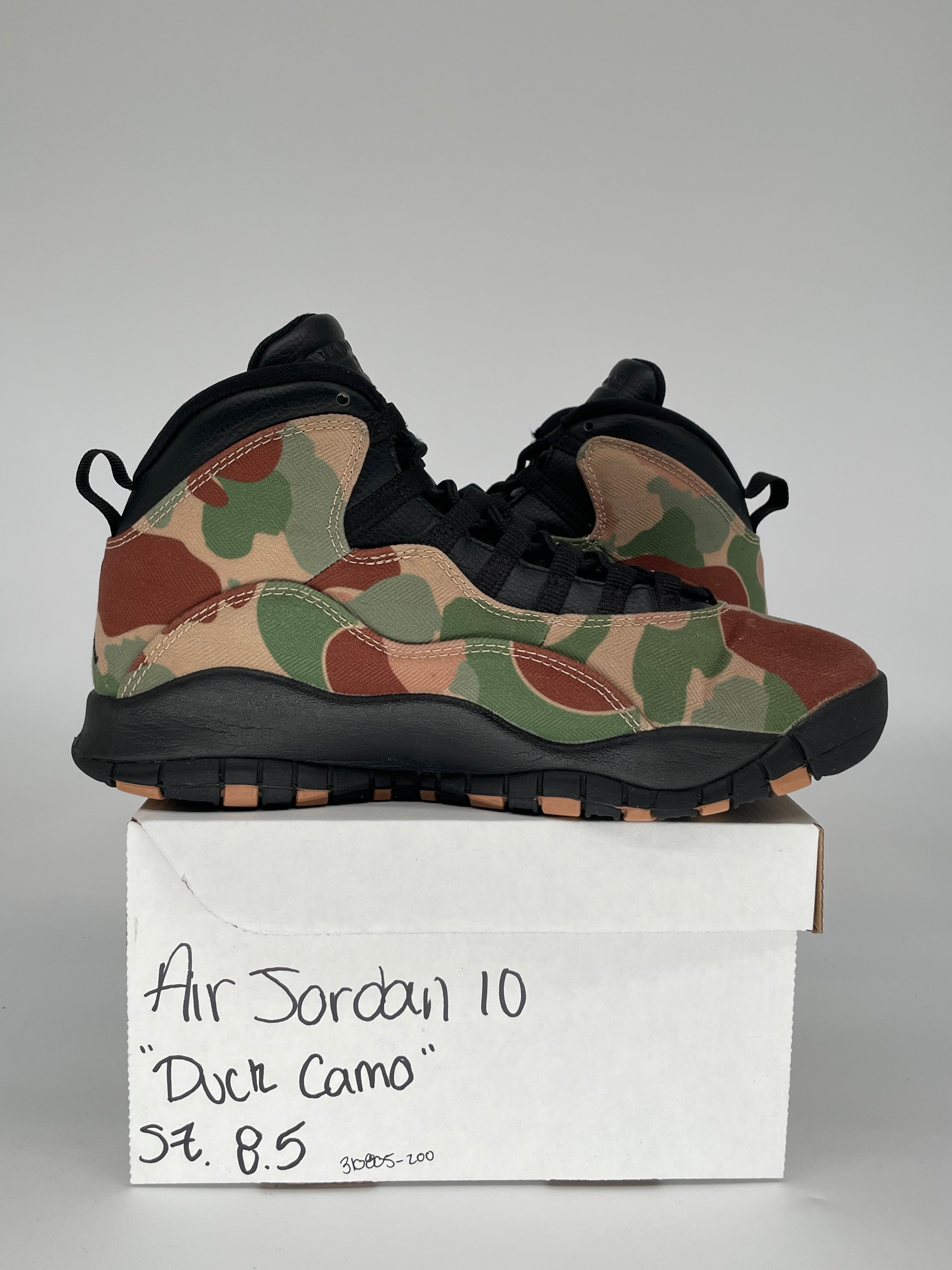 AIR JORDAN 10 DUCK CAMO SIZE 8.5 310805-200