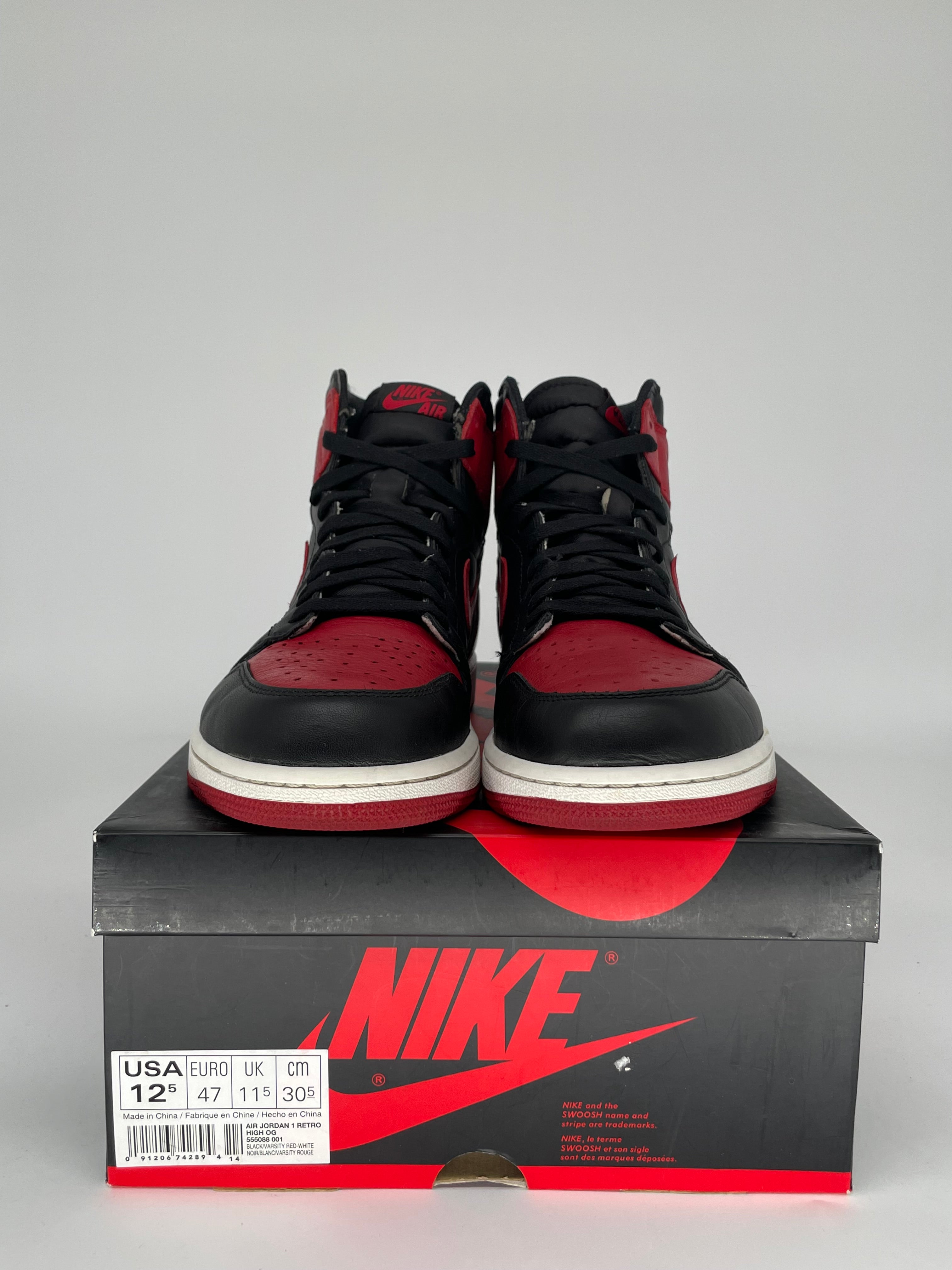 AIR JORDAN 1 BRED SIZE 12.5 555088-001