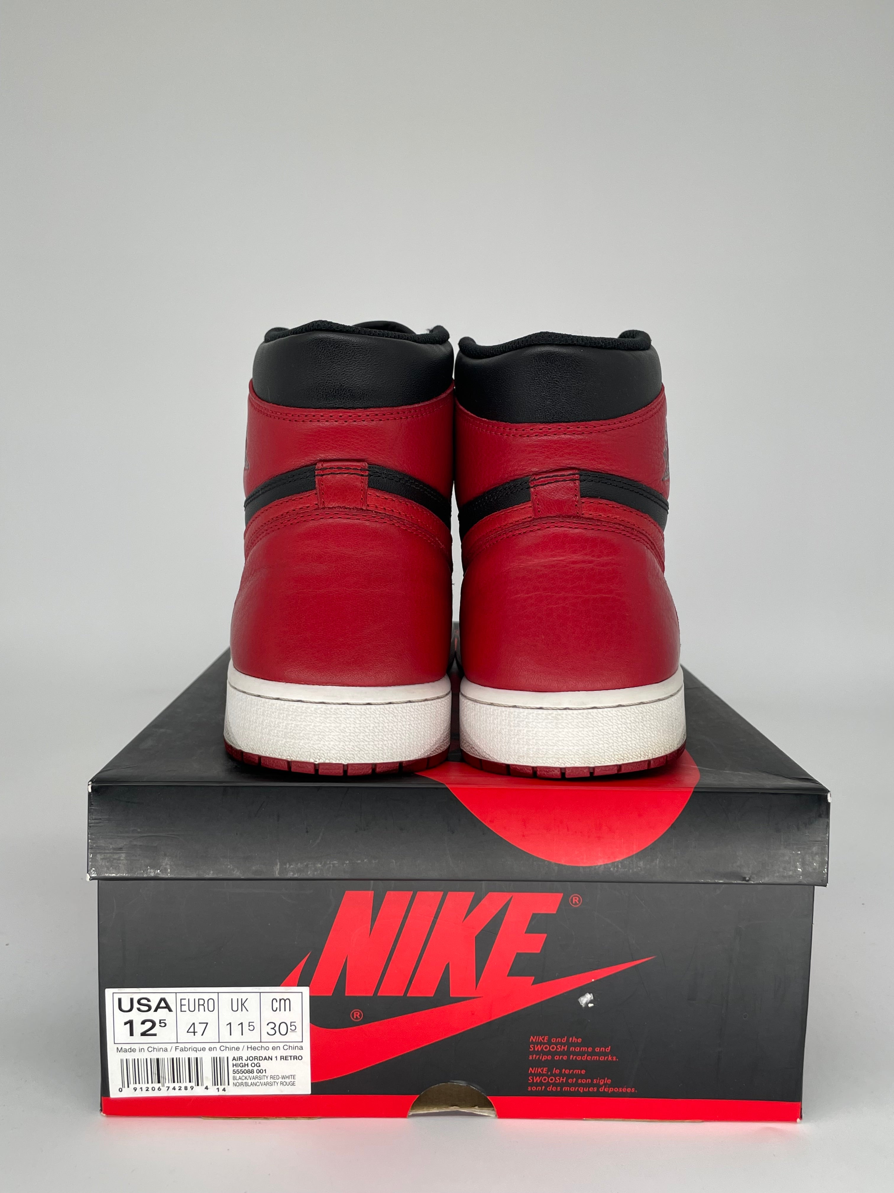 AIR JORDAN 1 BRED SIZE 12.5 555088-001