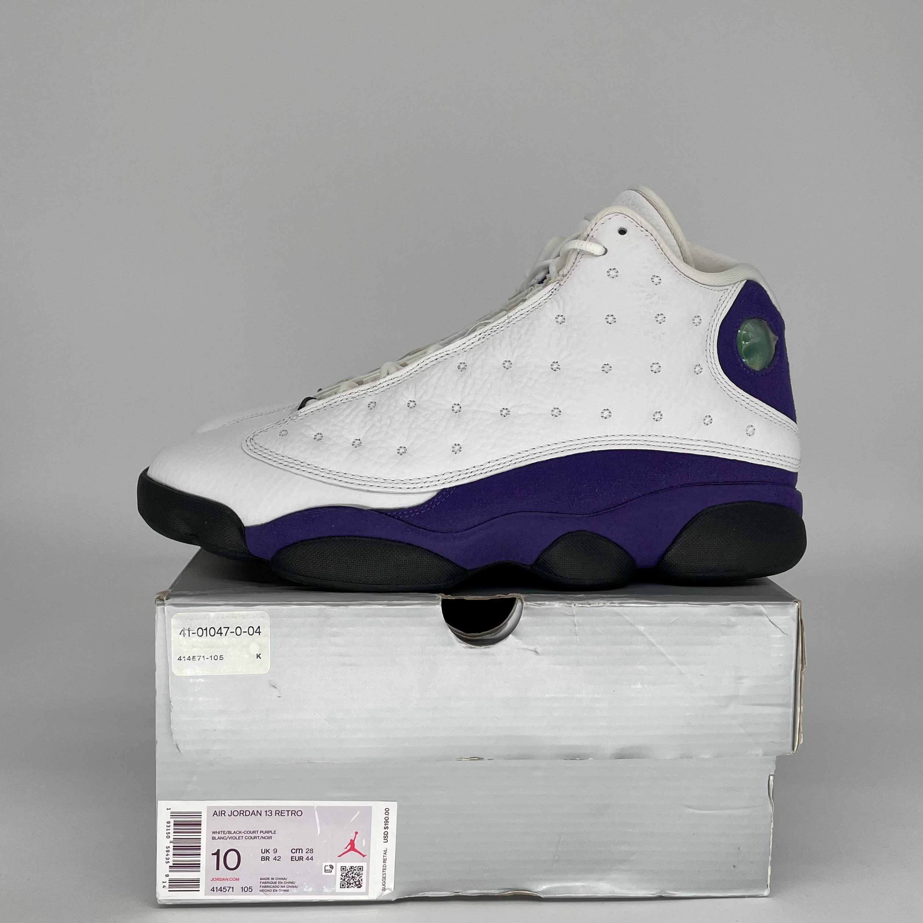 AIR JORDAN 13 LAKERS SIZE 10 414571-105