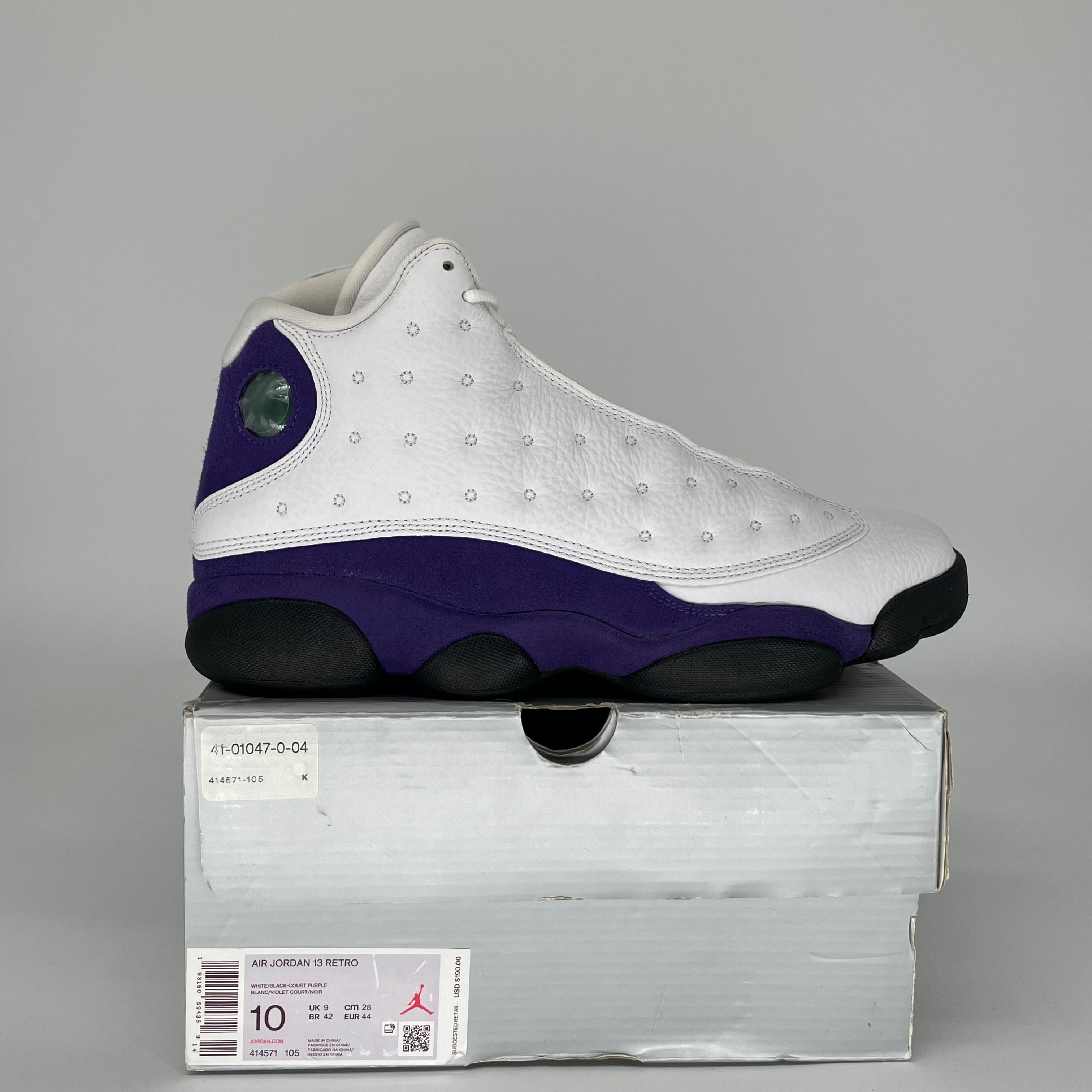 AIR JORDAN 13 LAKERS SIZE 10 414571-105