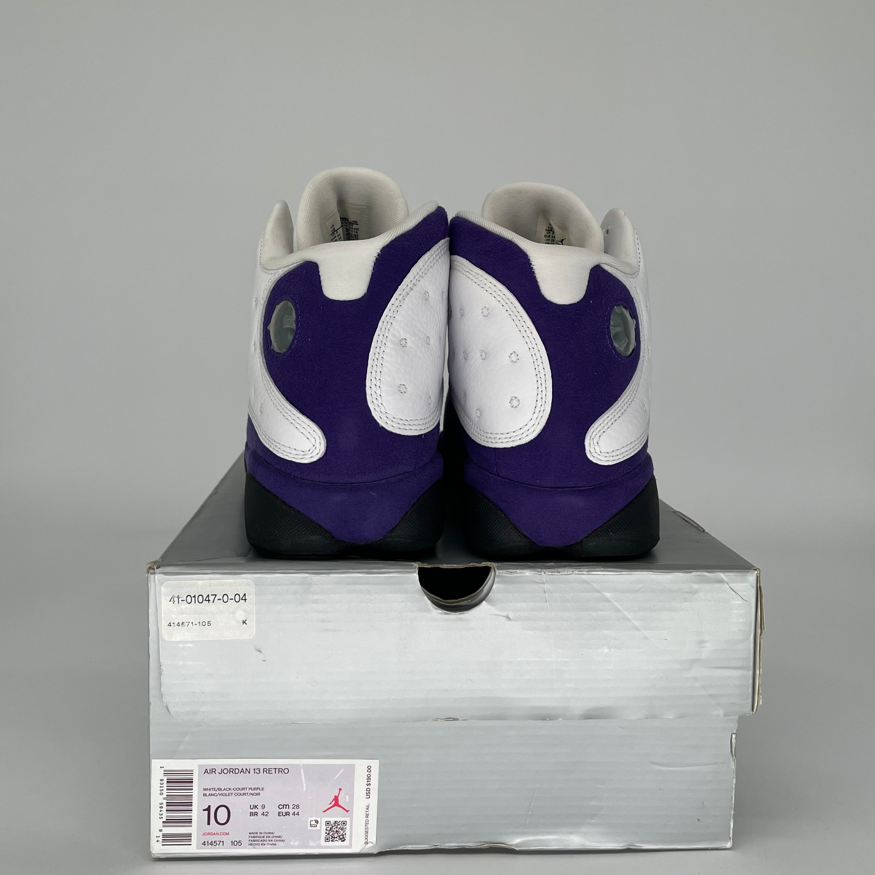 AIR JORDAN 13 LAKERS SIZE 10 414571-105