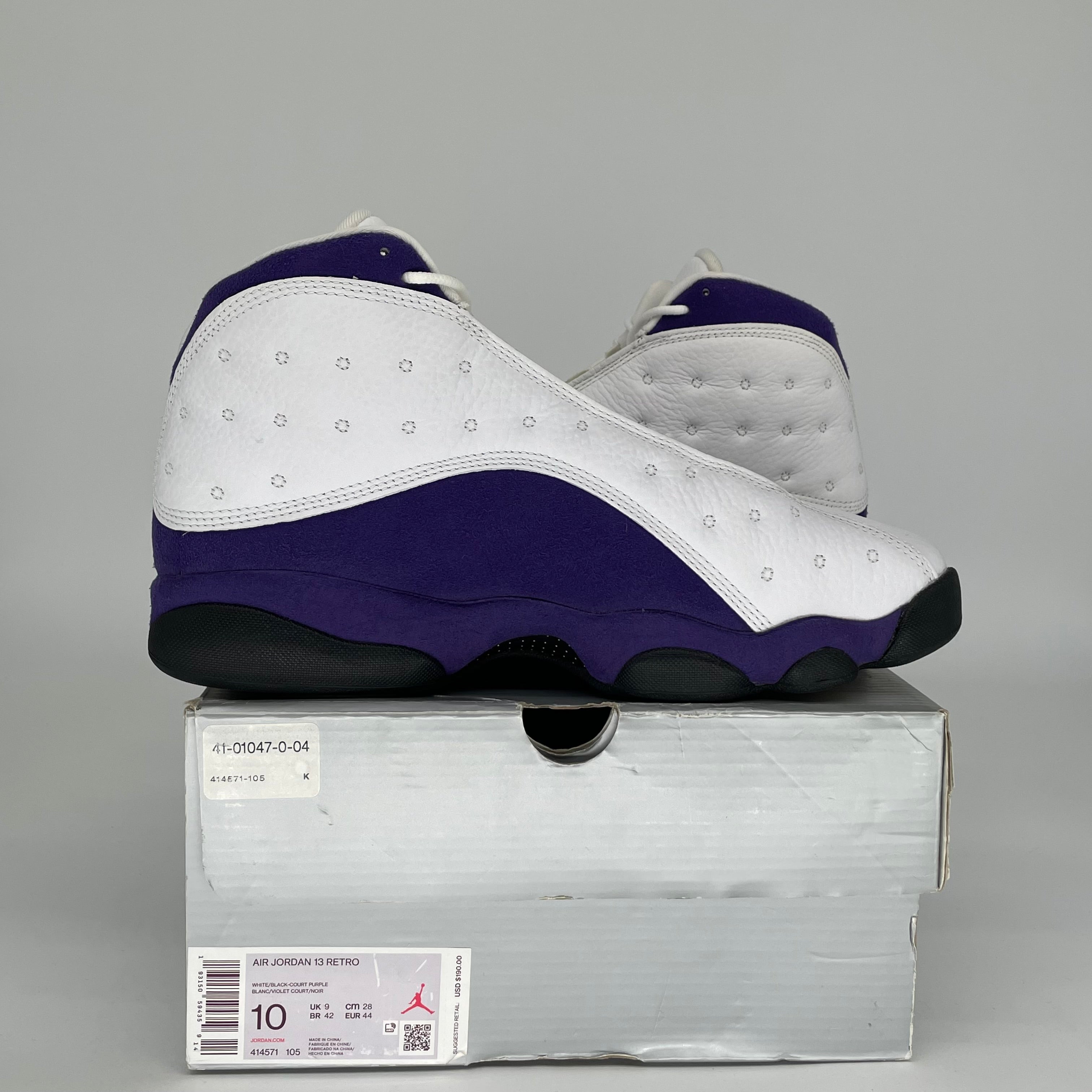 AIR JORDAN 13 LAKERS SIZE 10 414571-105