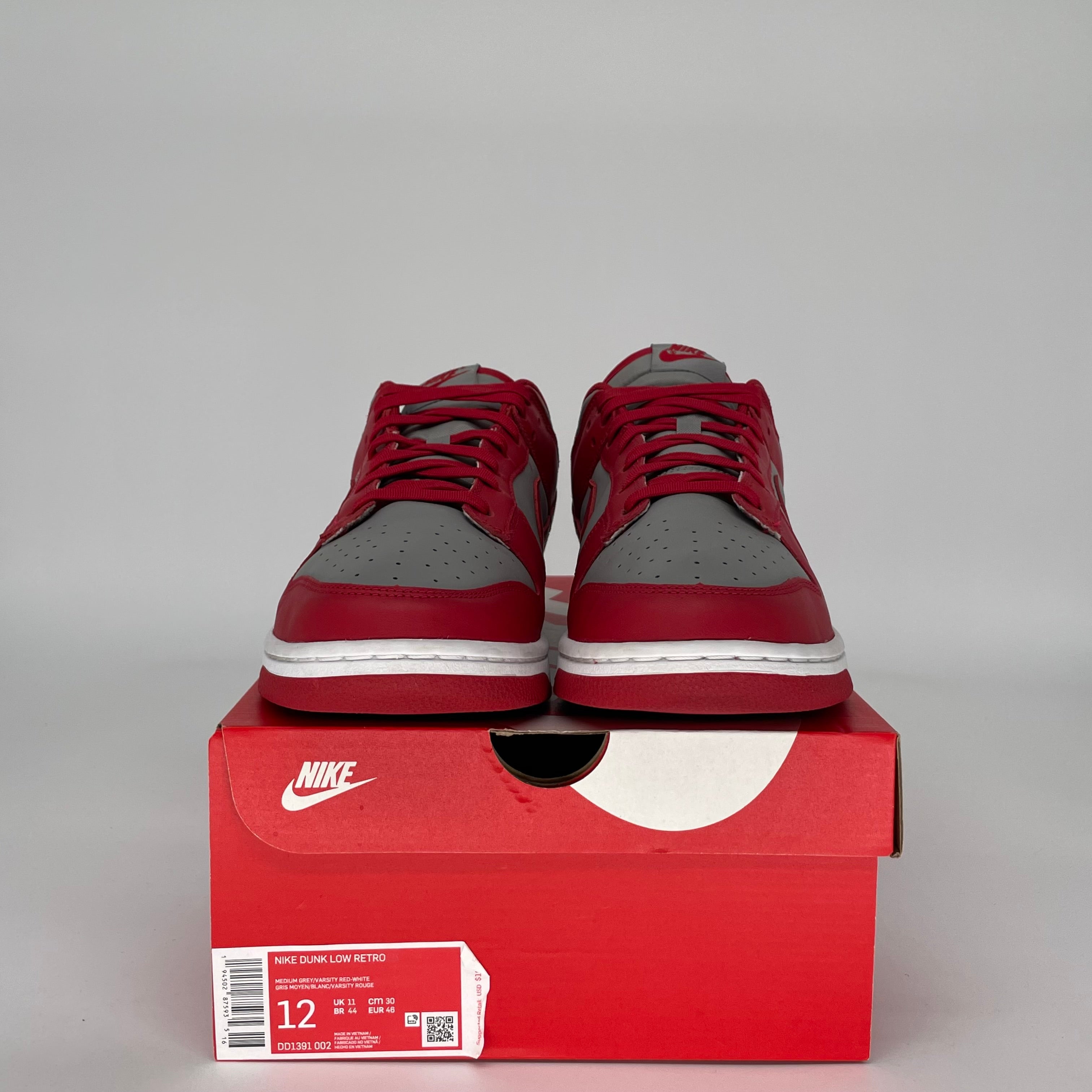 NIKE DUNK LOW UNLV SIZE 12 DD1391-002