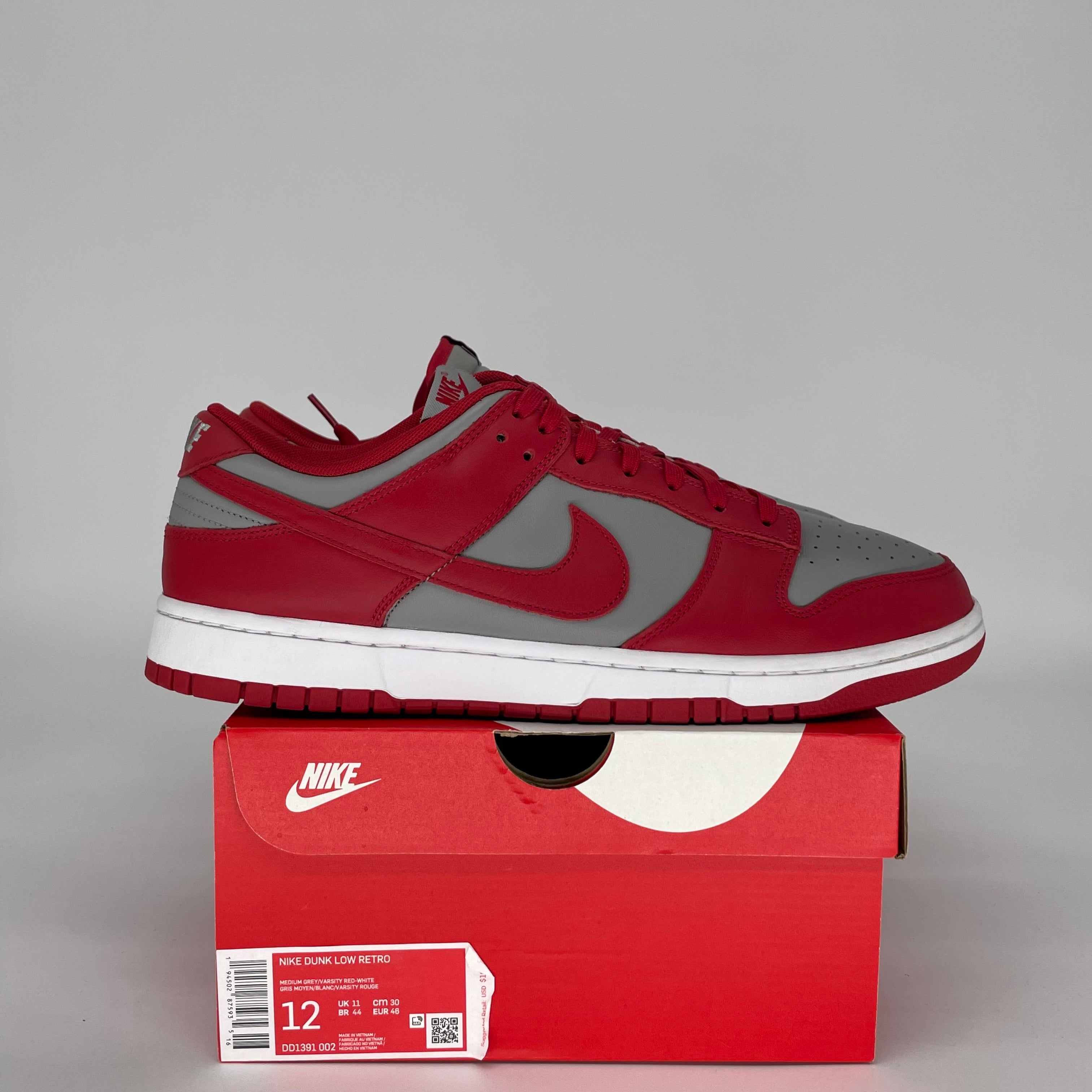 NIKE DUNK LOW UNLV SIZE 12 DD1391-002