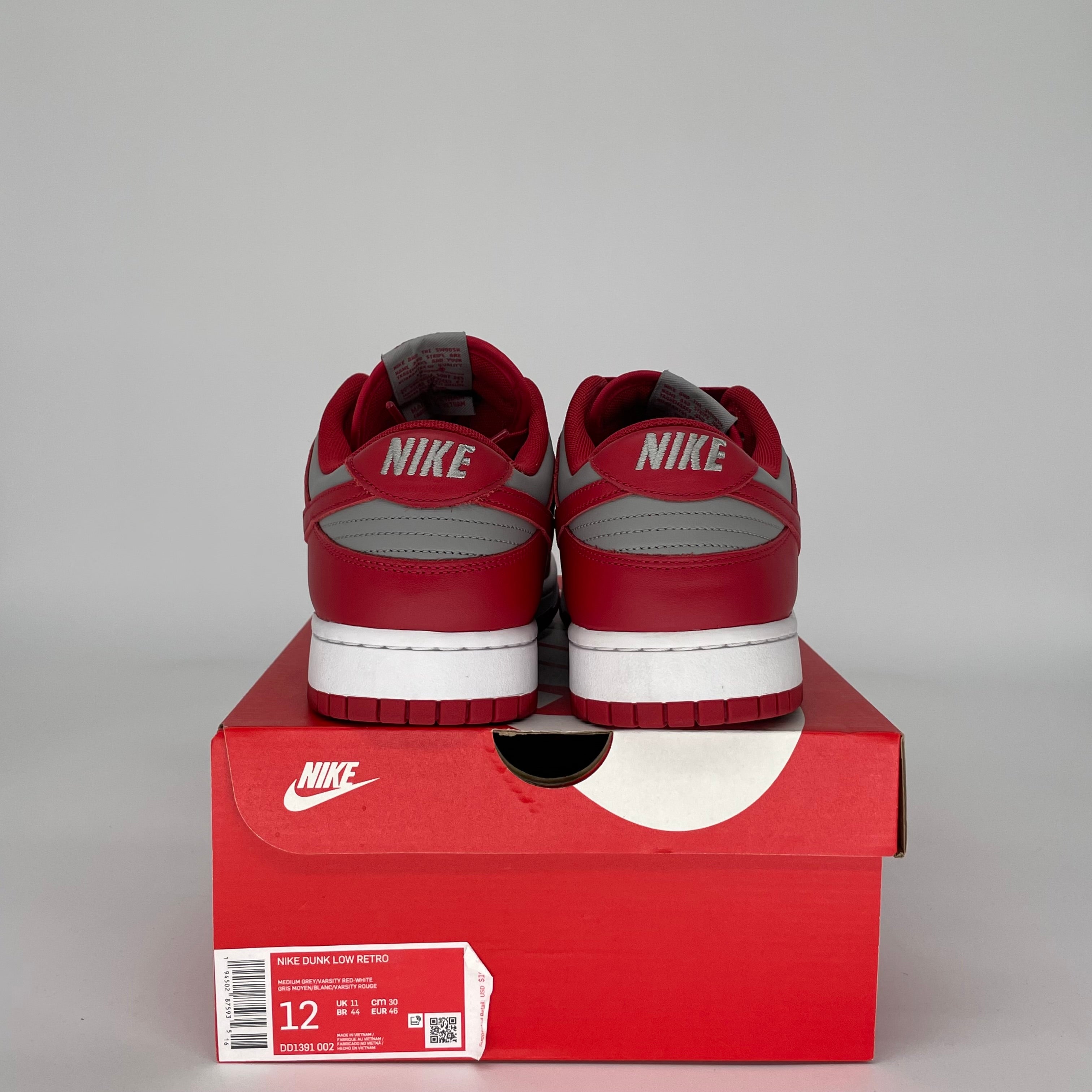 NIKE DUNK LOW UNLV SIZE 12 DD1391-002