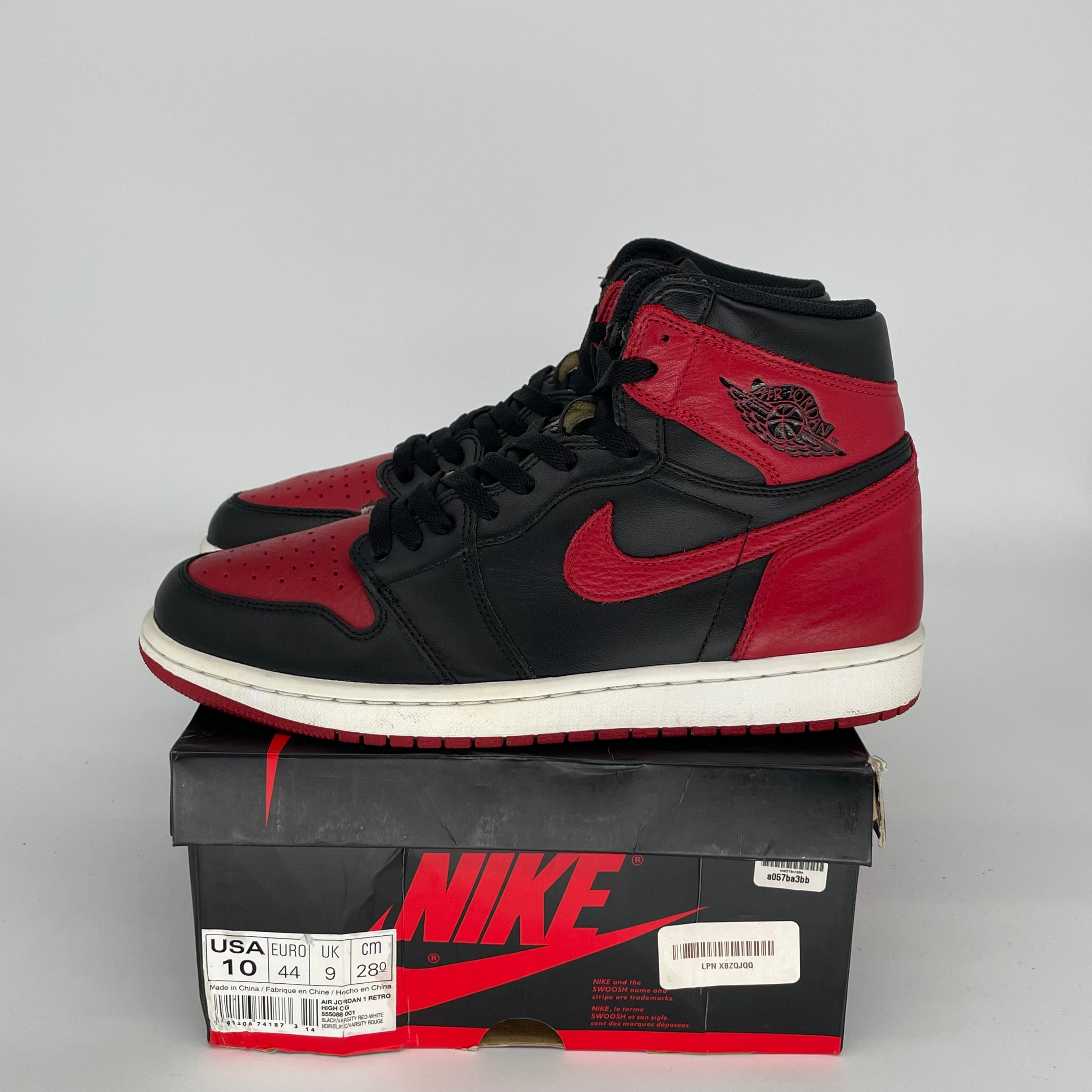 AIR JORDAN 1 BRED SIZE 10 555088-001