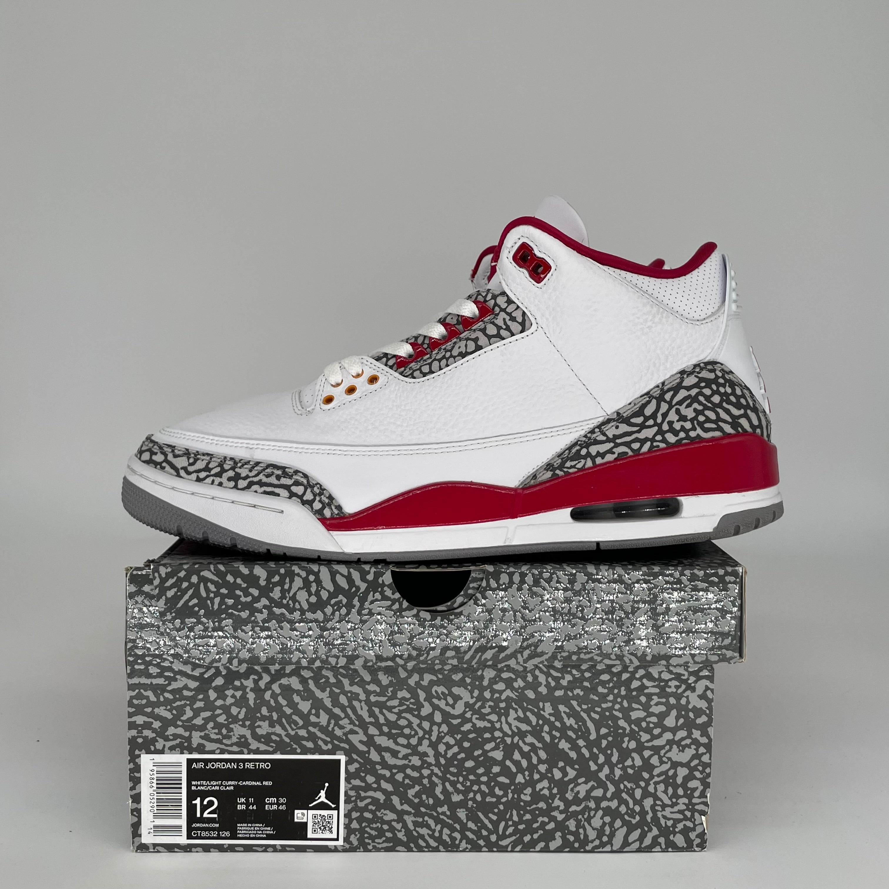 AIR JORDAN 3 CARDINAL SIZE 12 CT8532-126