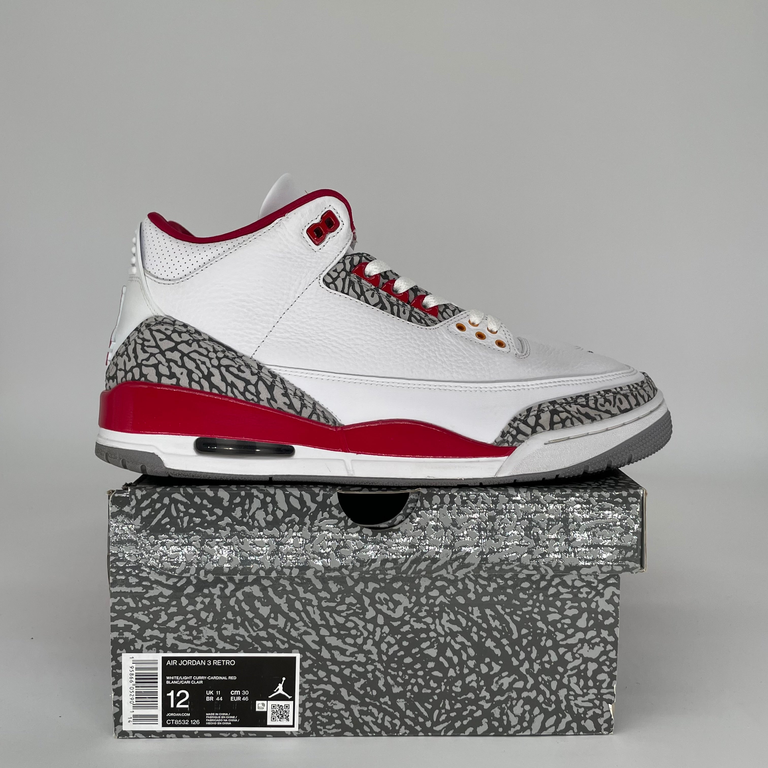 AIR JORDAN 3 CARDINAL SIZE 12 CT8532-126