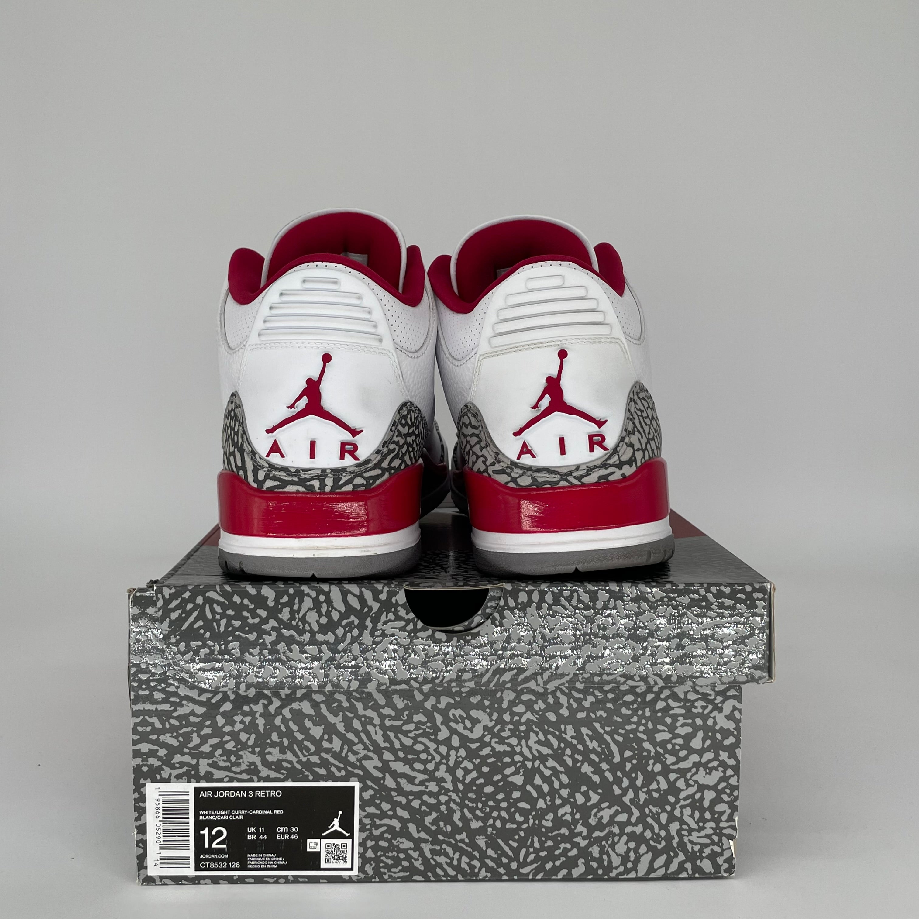 AIR JORDAN 3 CARDINAL SIZE 12 CT8532-126