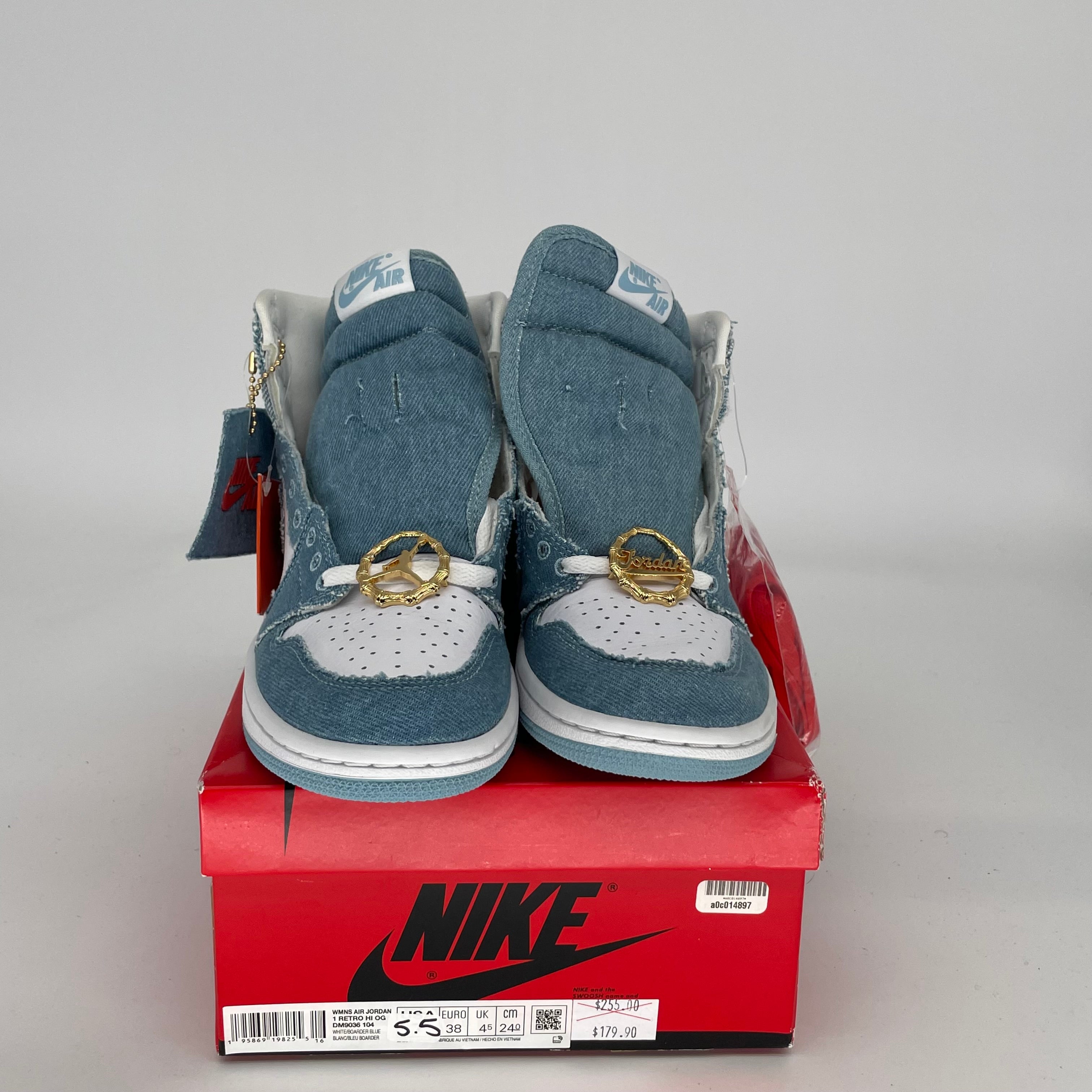 AIR JORDAN 1 DENIM W SIZE 5.5/7W DM9036-104