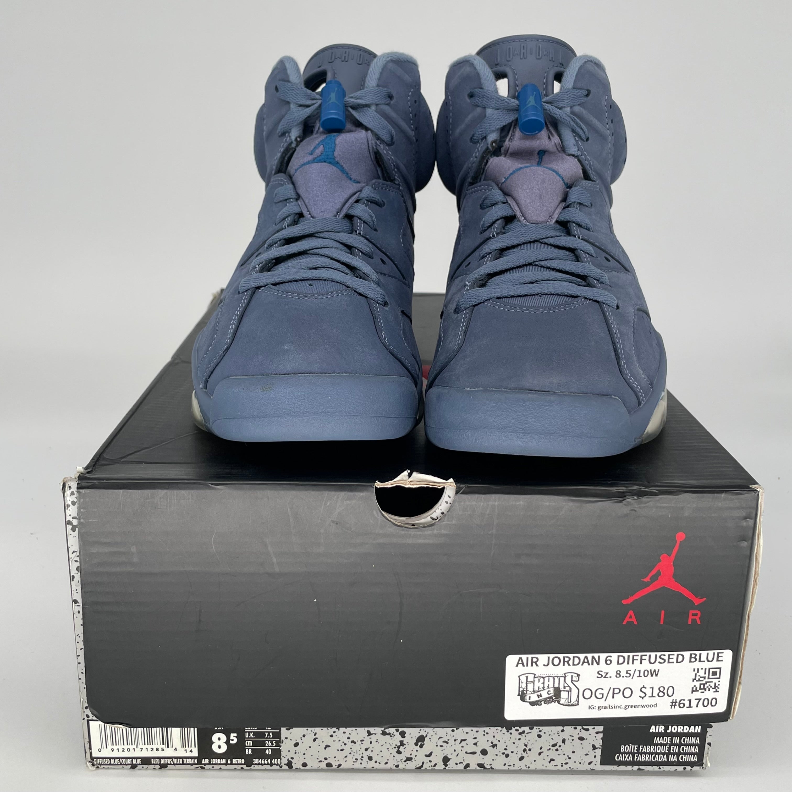 AIR JORDAN 6 DIFFUSED BLUE SIZE 8.5 384664-400