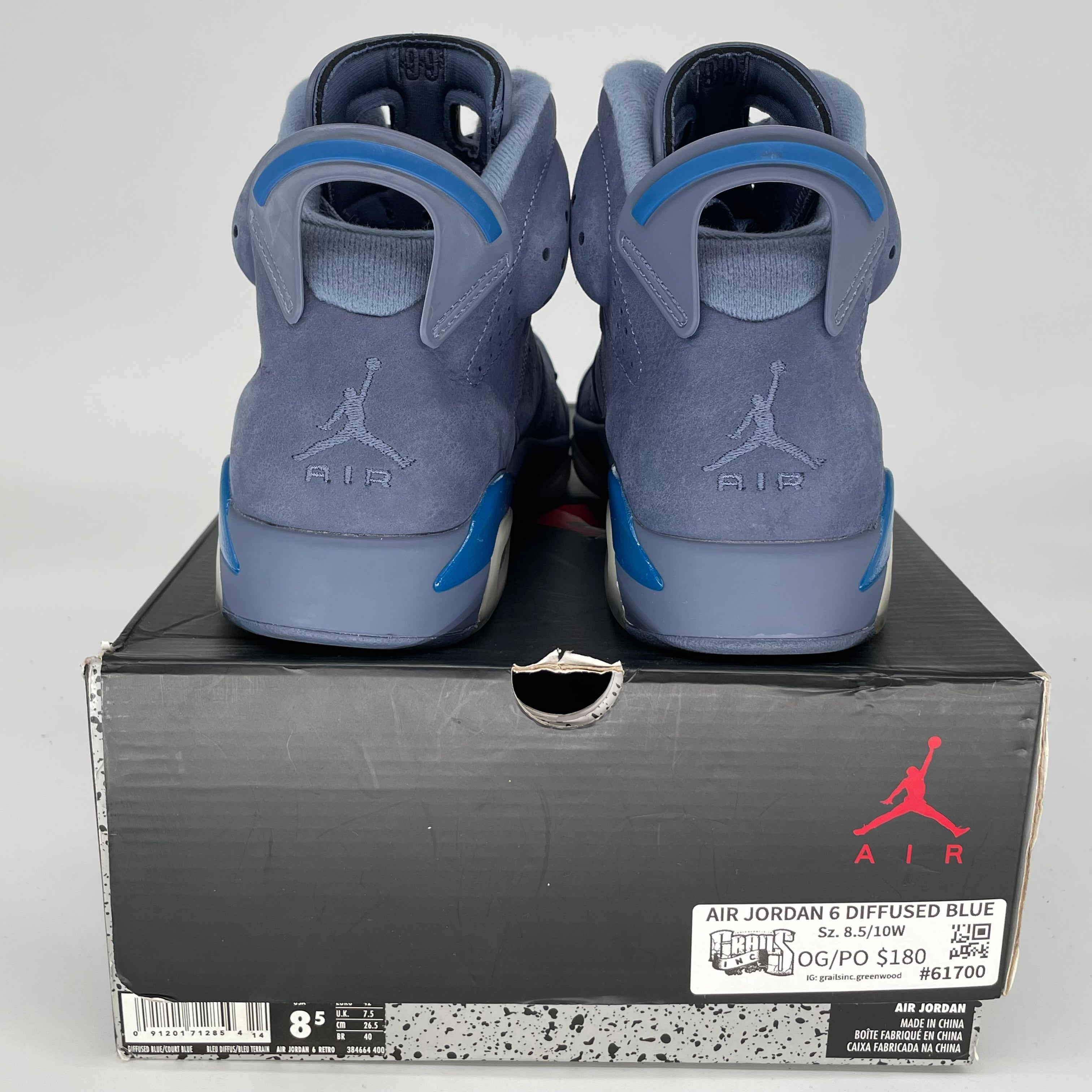 AIR JORDAN 6 DIFFUSED BLUE SIZE 8.5 384664-400