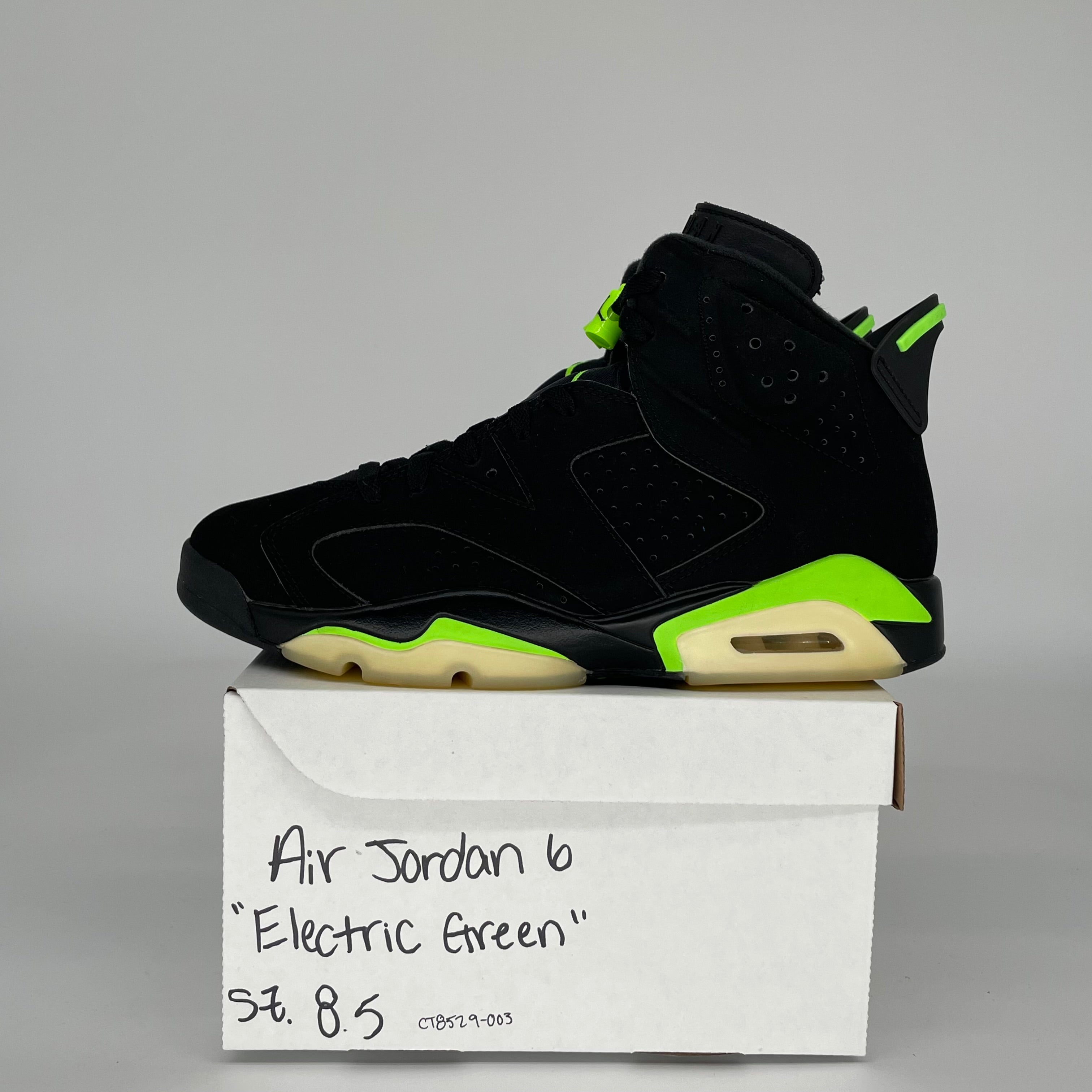 AIR JORDAN 6 ELECTRIC GREEN SIZE 8.5 CR8529-003