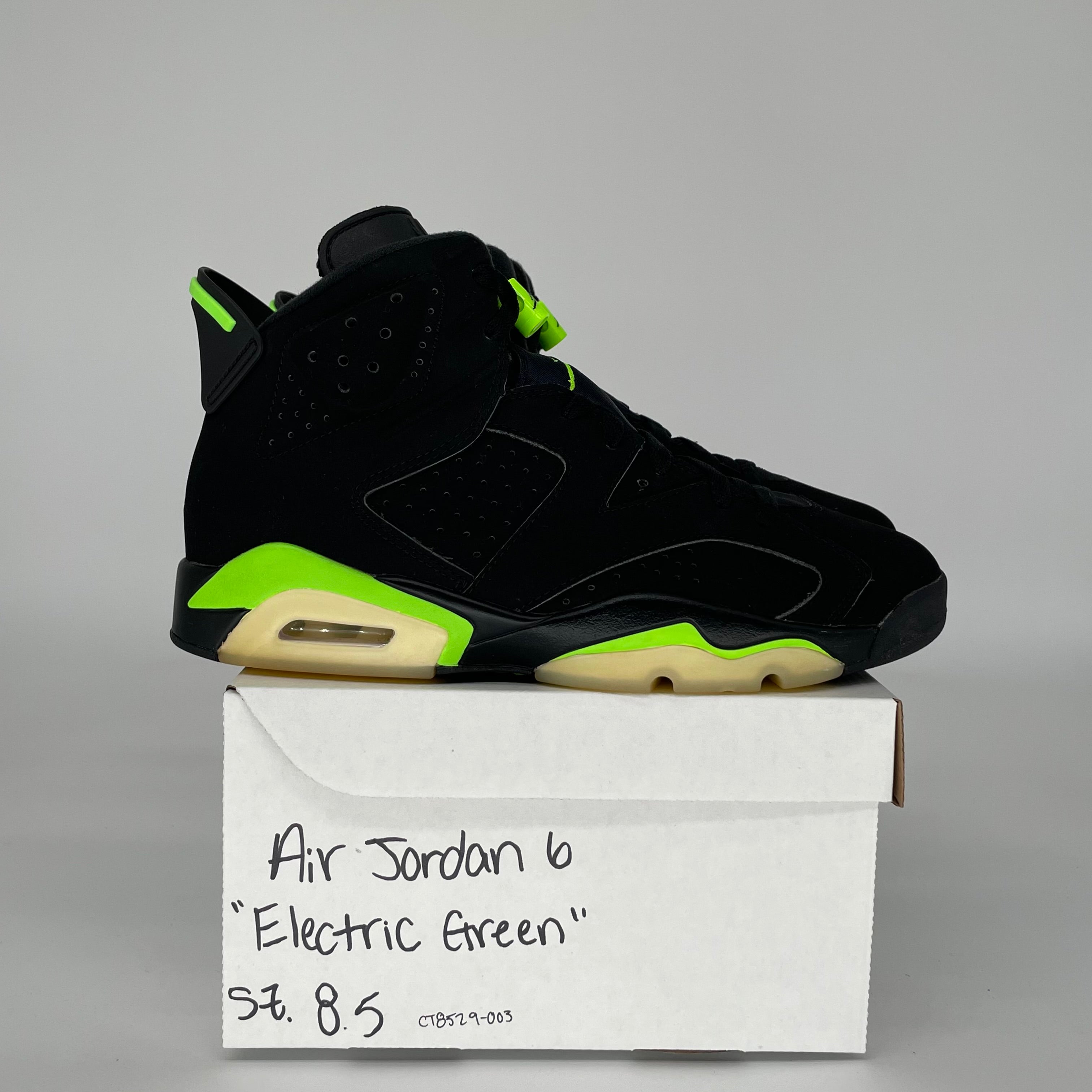 AIR JORDAN 6 ELECTRIC GREEN SIZE 8.5 CR8529-003