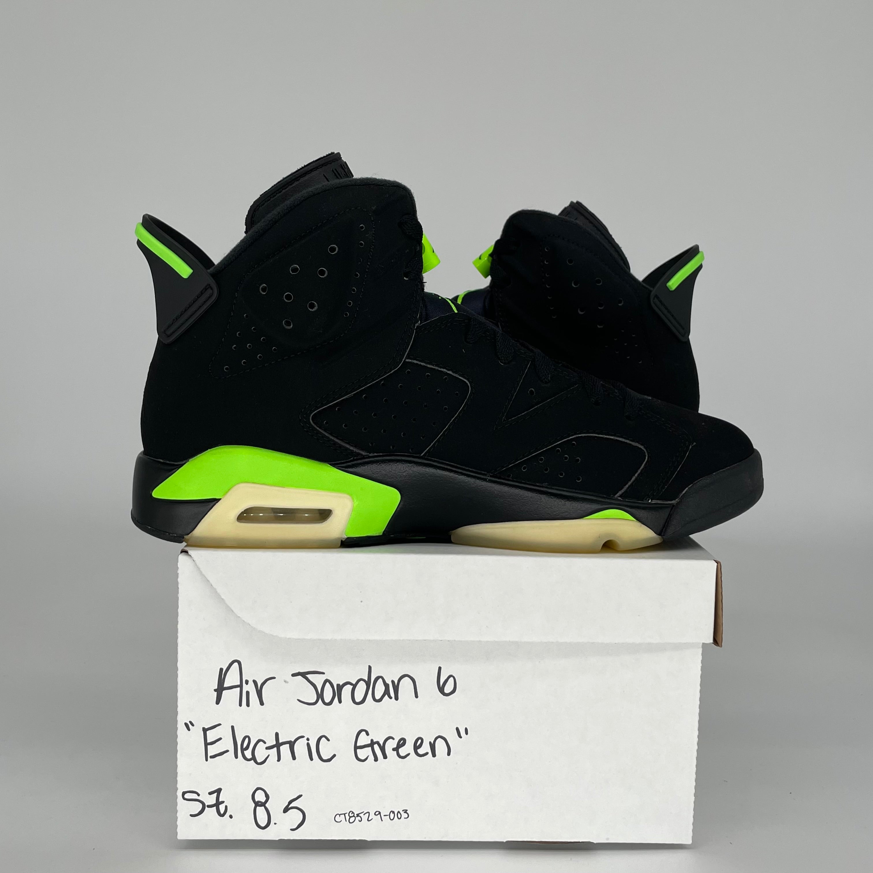 AIR JORDAN 6 ELECTRIC GREEN SIZE 8.5 CR8529-003