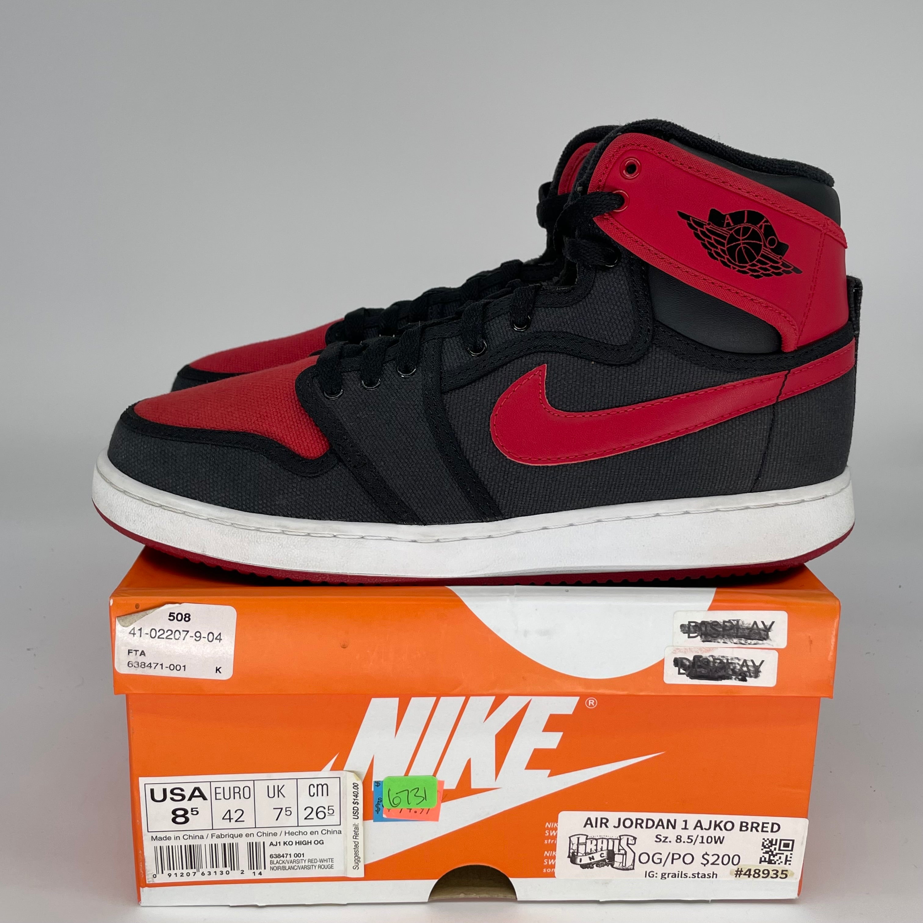 AIR JORDAN 1 AJKO BRED SIZE 8.5 638471-001