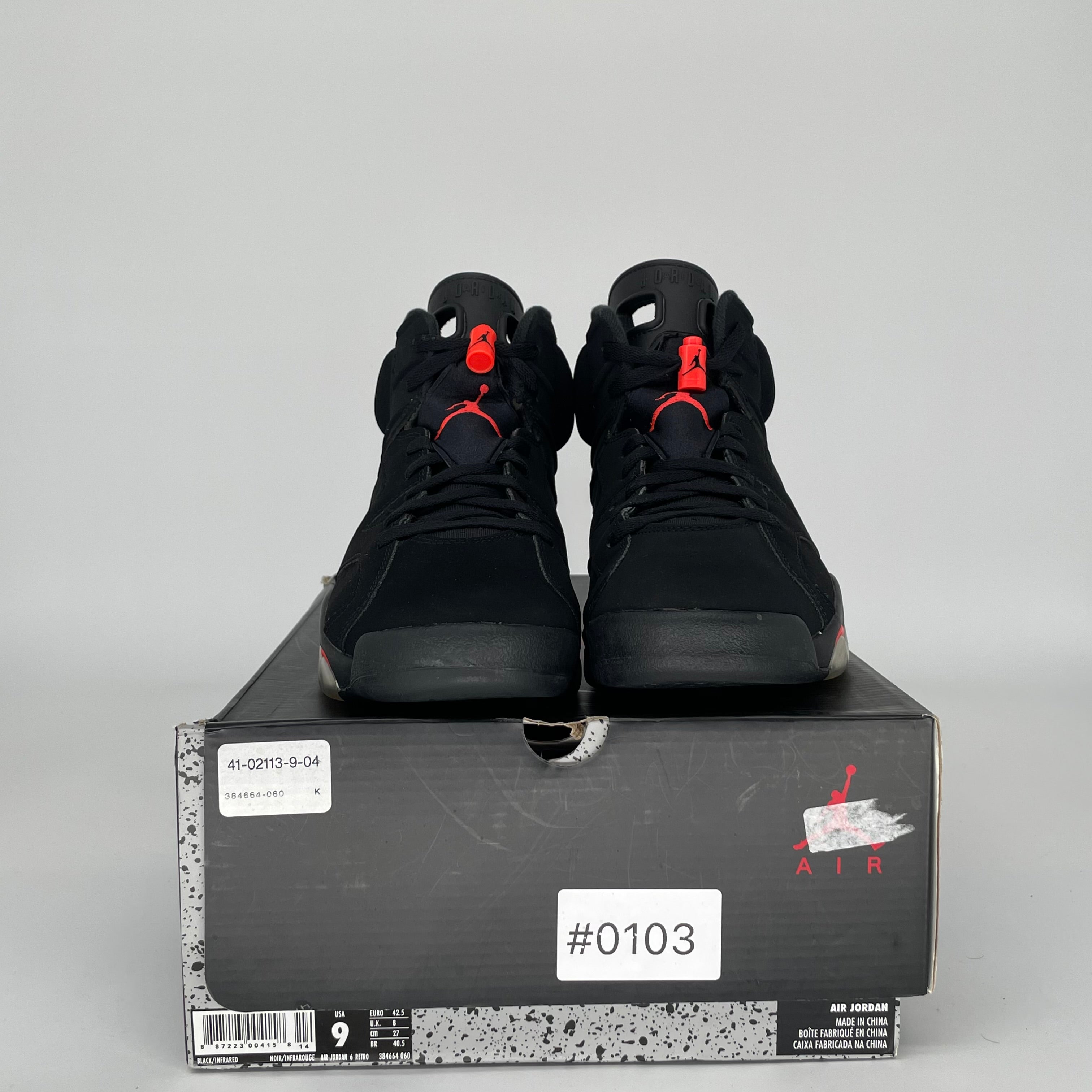 AIR JORDAN 6 BLACK INFRARED SIZE 9 384664-060