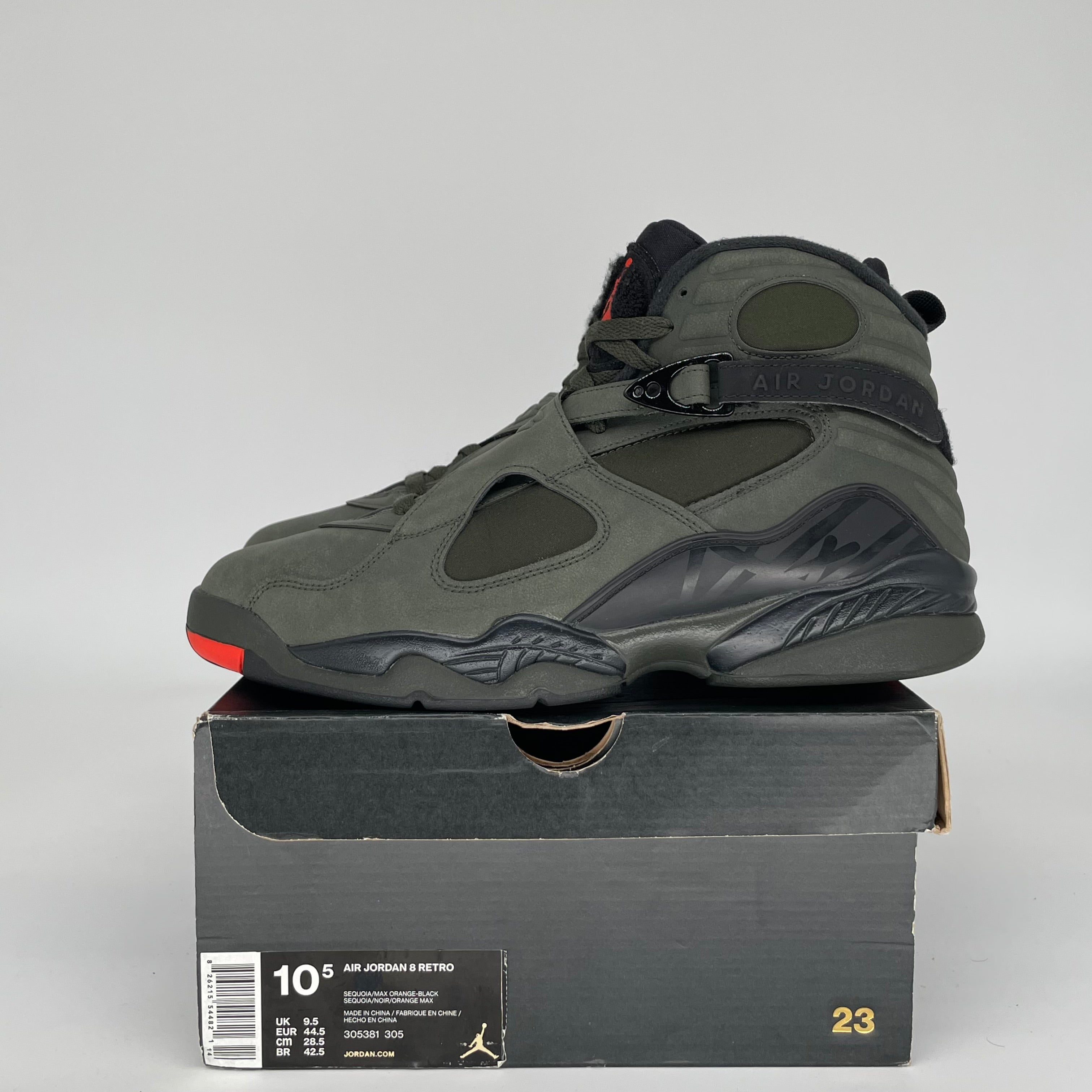 AIR JORDAN 8 SEQUOIA SIZE 10.5 305381-305