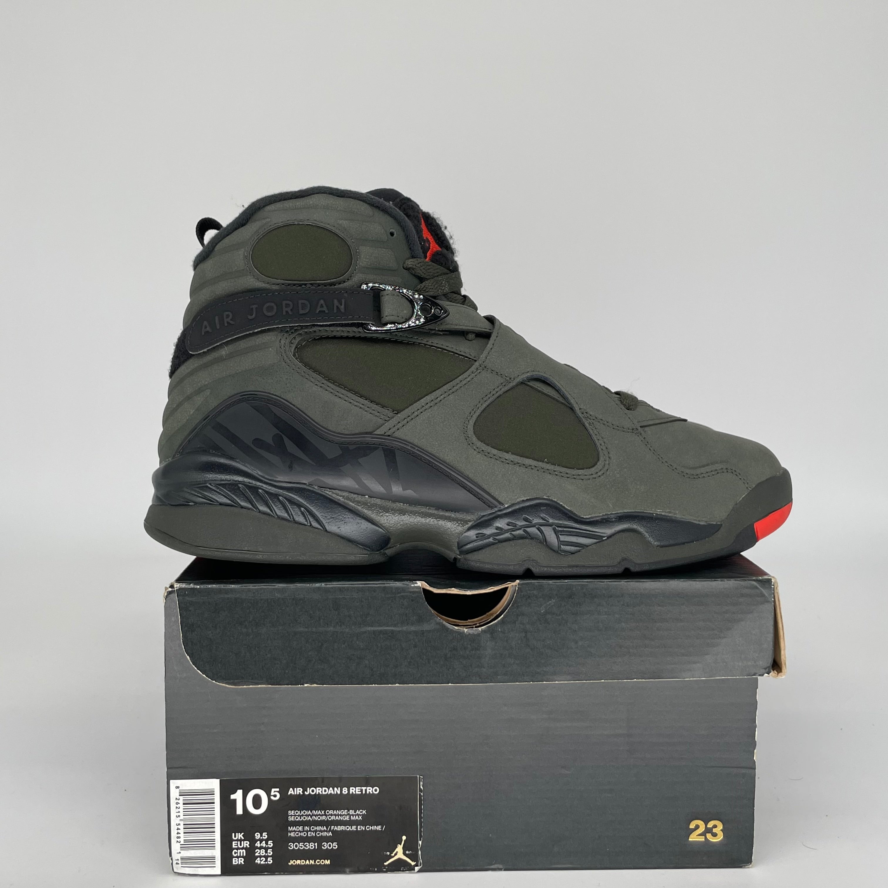 AIR JORDAN 8 SEQUOIA SIZE 10.5 305381-305