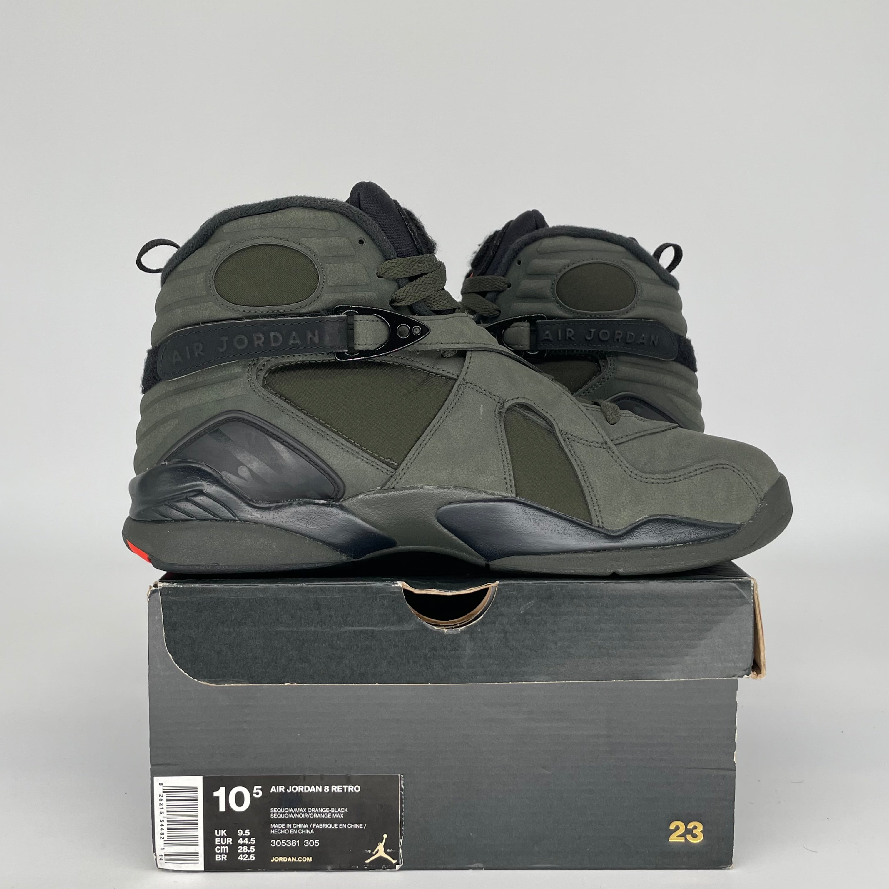 AIR JORDAN 8 SEQUOIA SIZE 10.5 305381-305