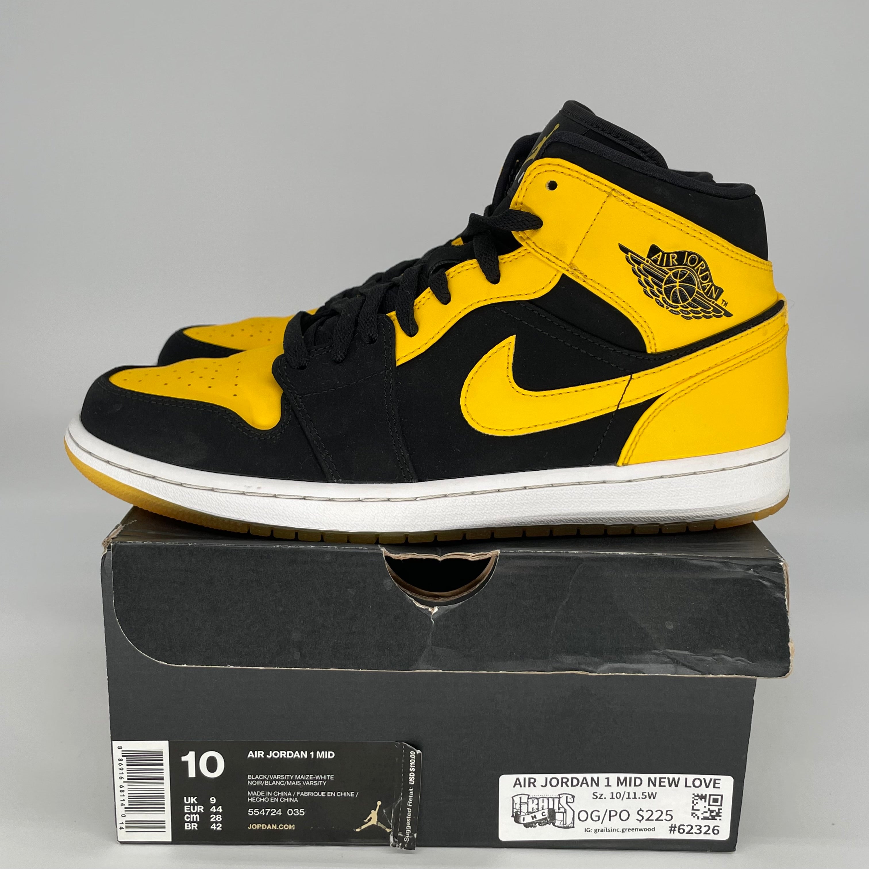 AIR JORDAN 1 MID NEW LOVE SIZE 10 554724-036