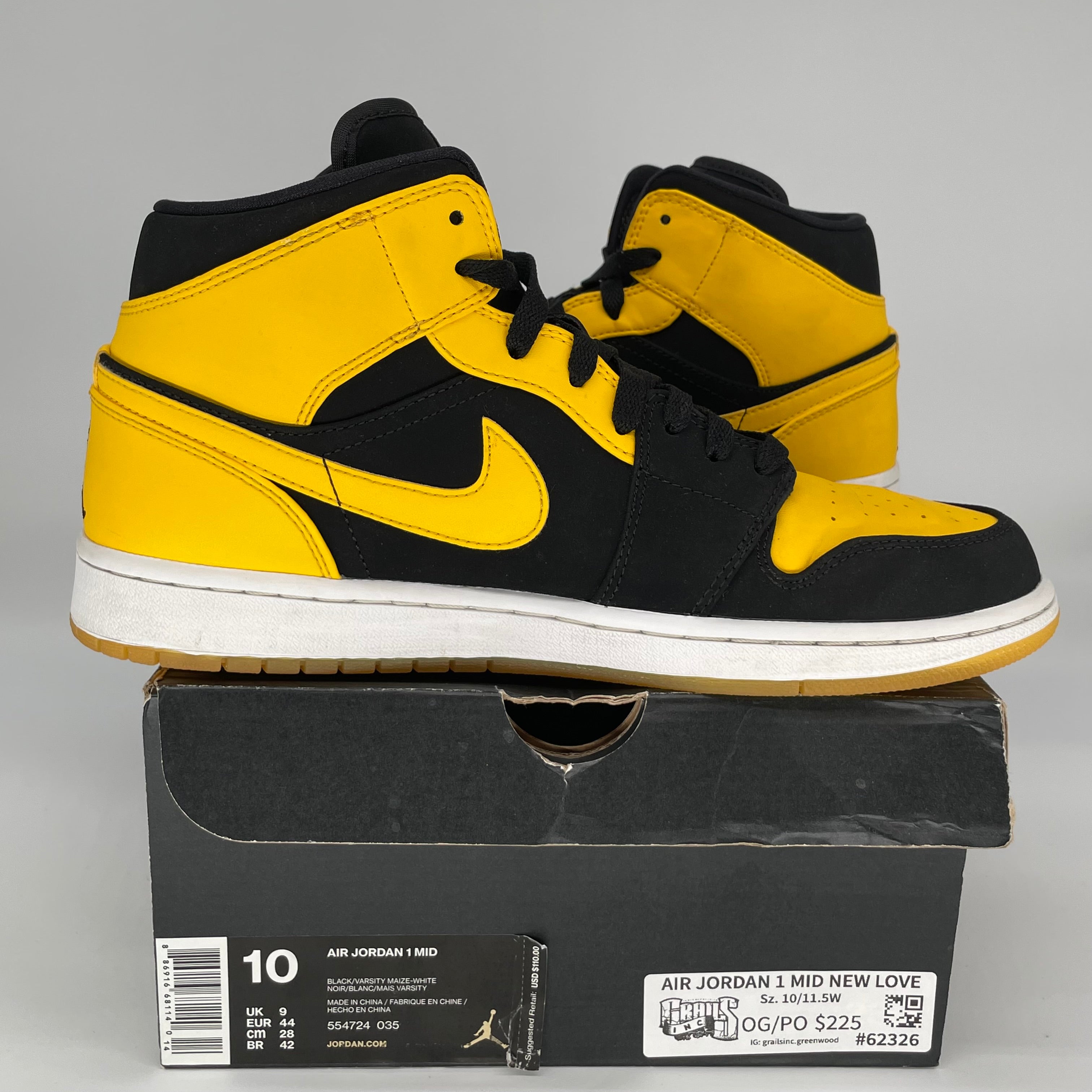 AIR JORDAN 1 MID NEW LOVE SIZE 10 554724-036