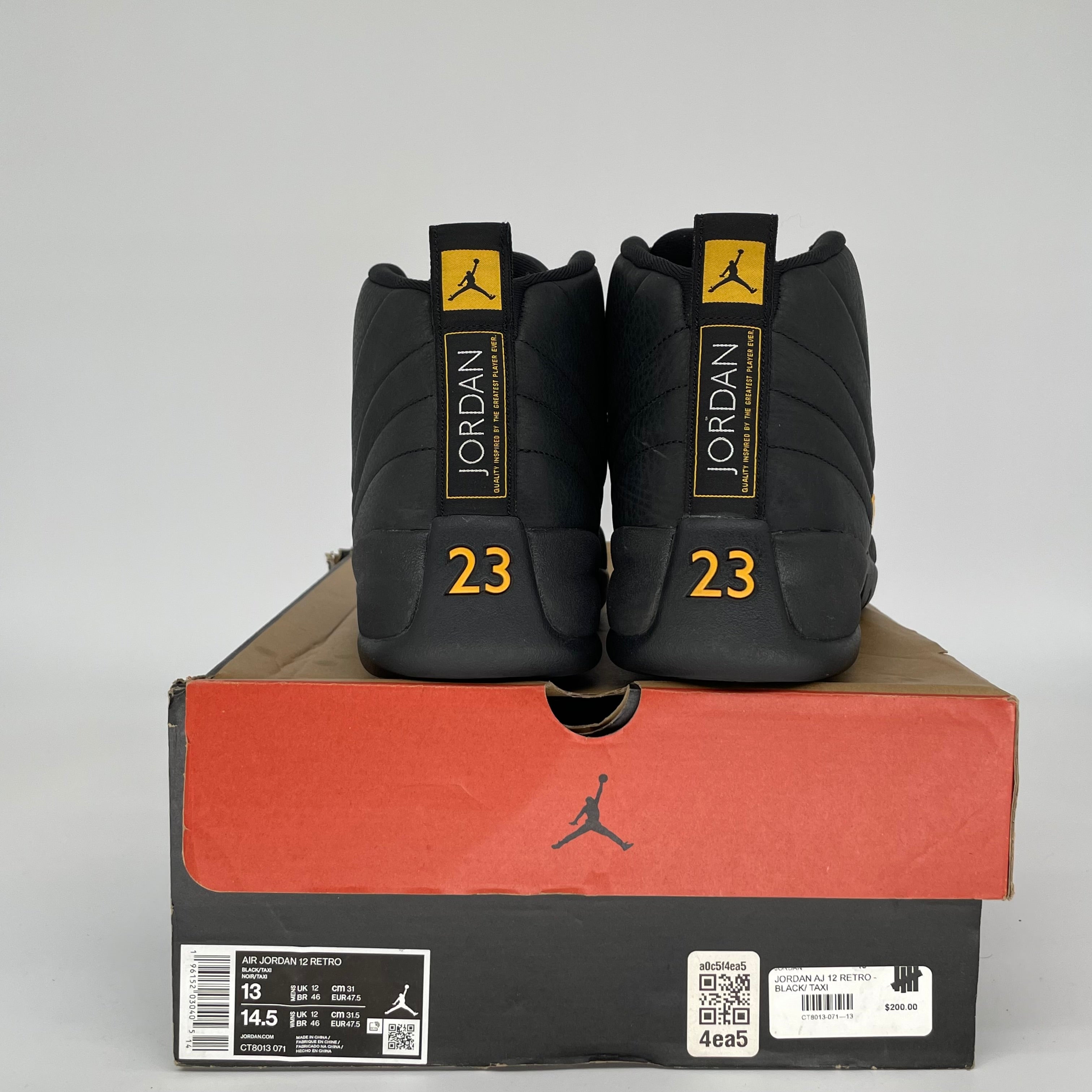 AIR JORDAN 12 BLACK TAXI SIZE 13 CT8013-071