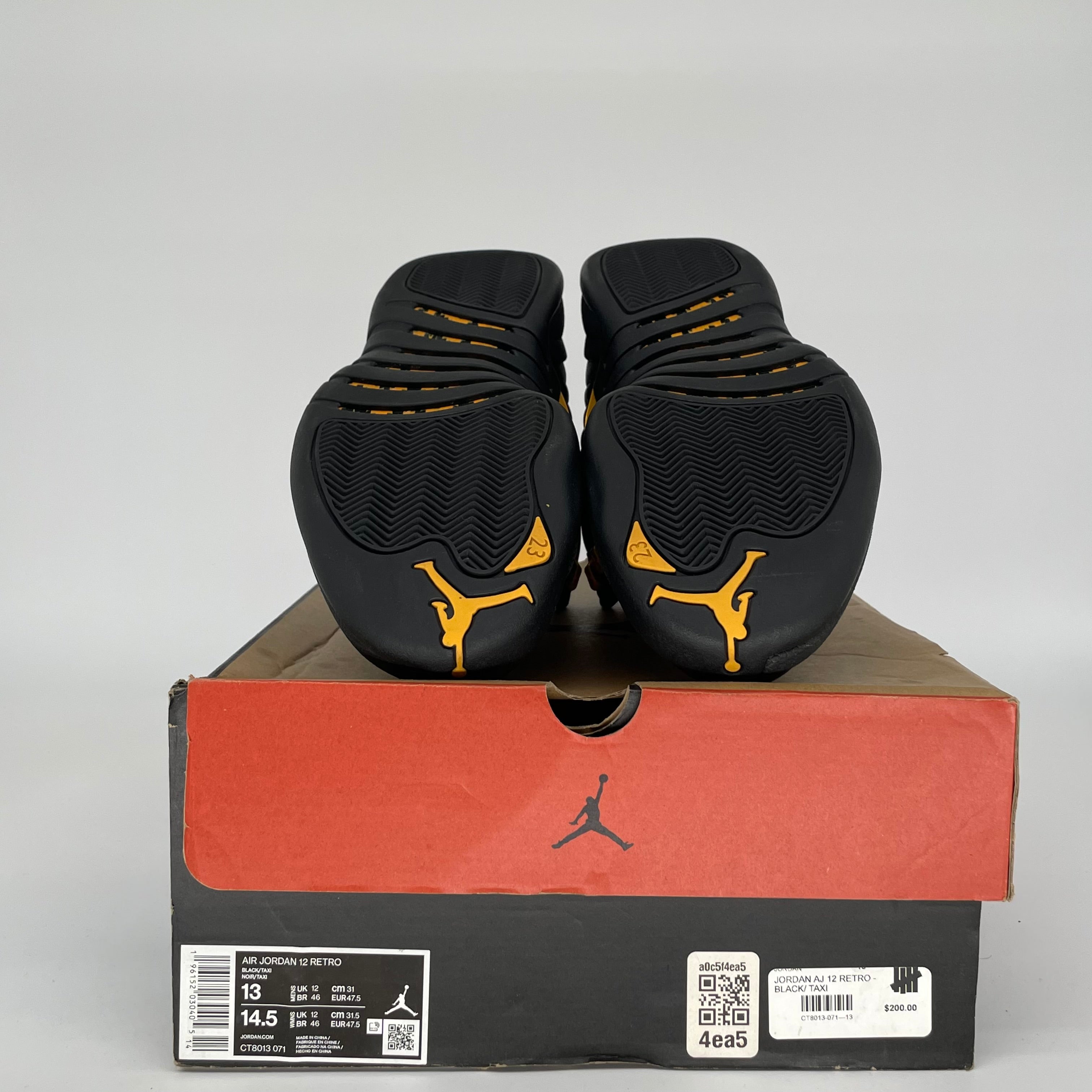 AIR JORDAN 12 BLACK TAXI SIZE 13 CT8013-071