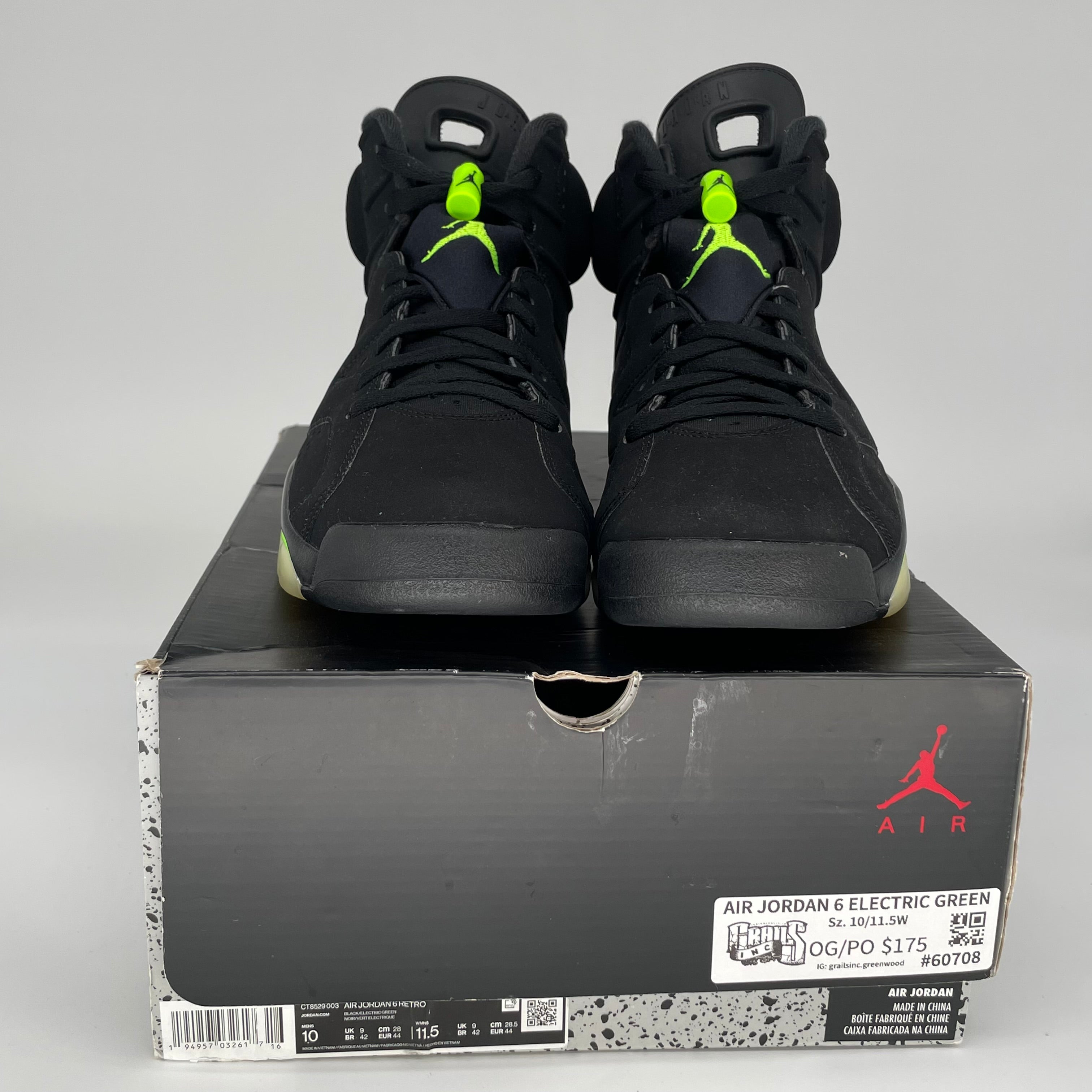 AIR JORDAN 6 ELECTRIC GREEN SIZE 10 CT8529-003